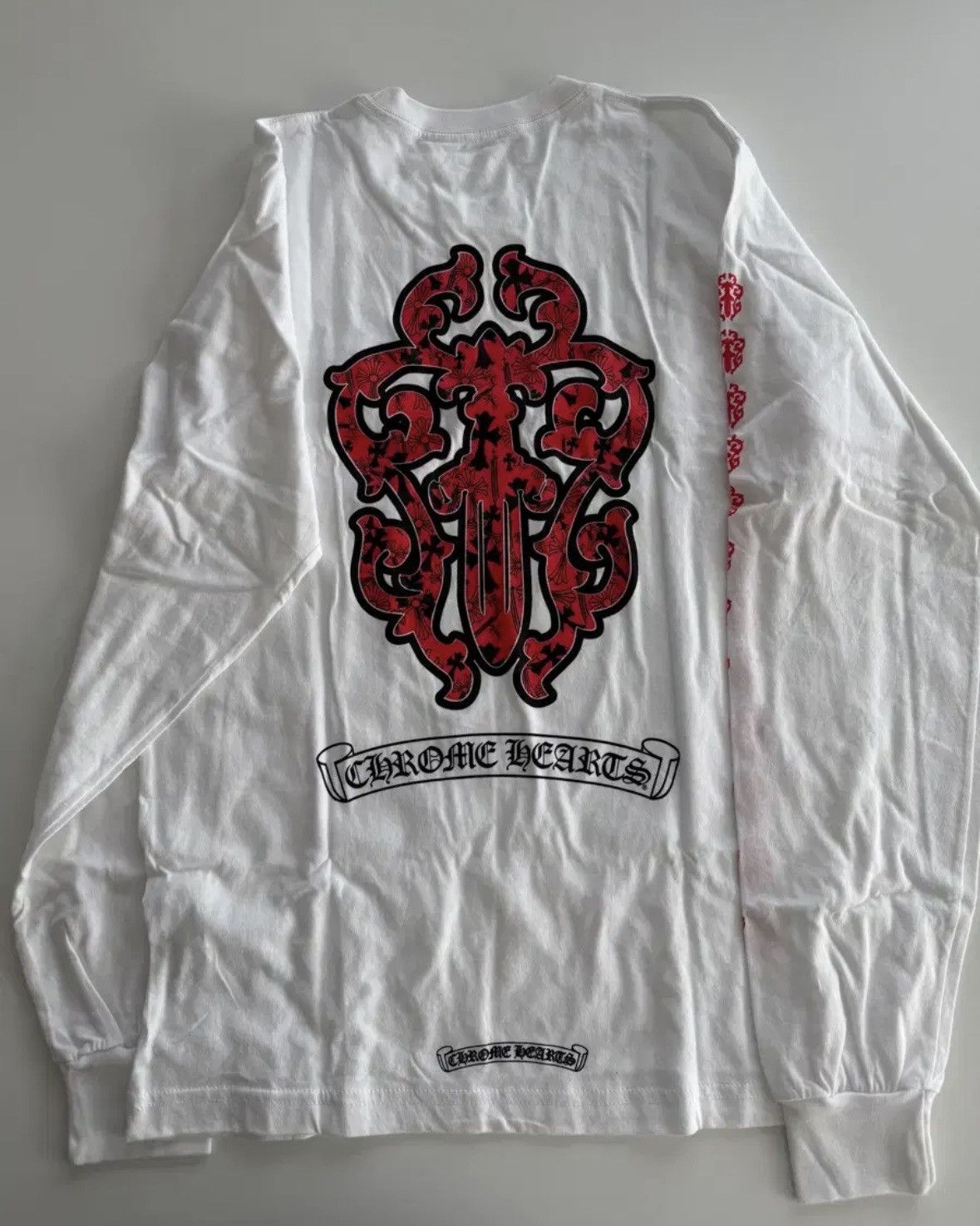 Chrome Hearts Red Vine Dagger Longsleeve Tee Size US M / EU 48-50 / 2 - 1 Thumbnail