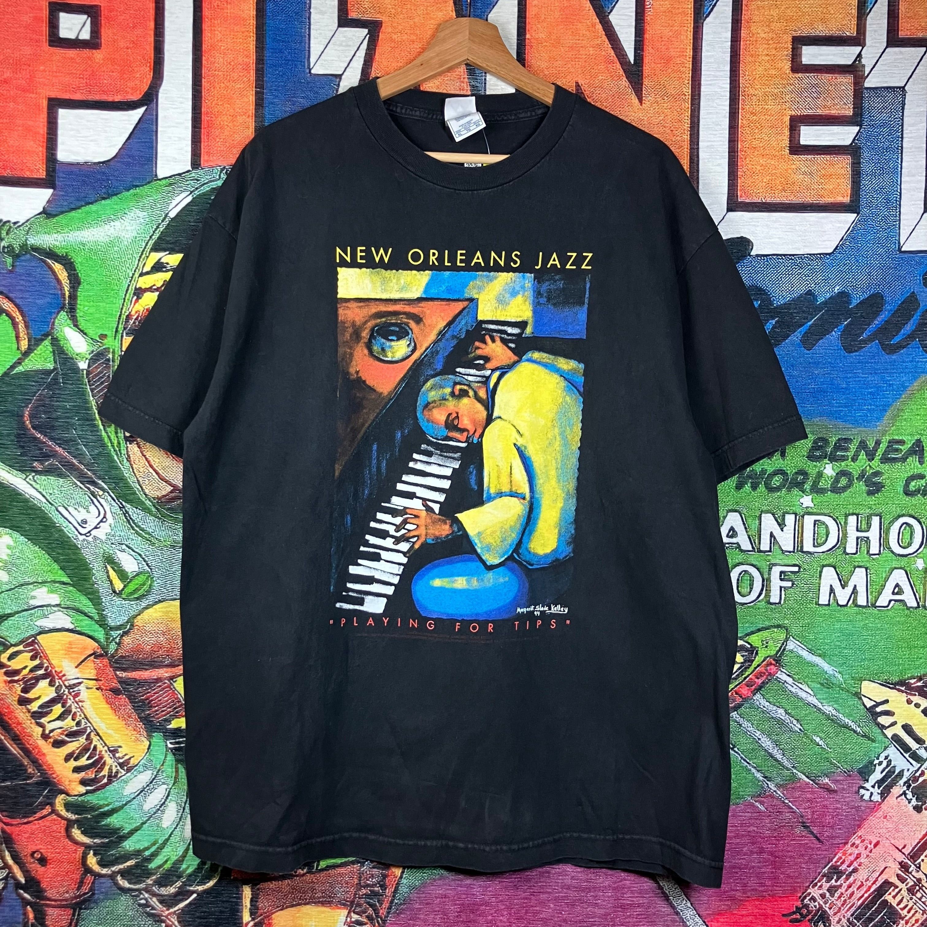 Vintage Vintage 90s 1999 Margaret Slade Kelley New Orleans Jazz “Pla Size US XL / EU 56 / 4 - 1 Thumbnail