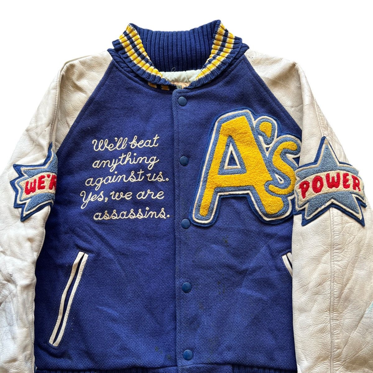 Vintage 🔥 Vintage Tm Athletics Beams Varsity Stadium Jacket Size US M / EU 48-50 / 2 - 8 Thumbnail