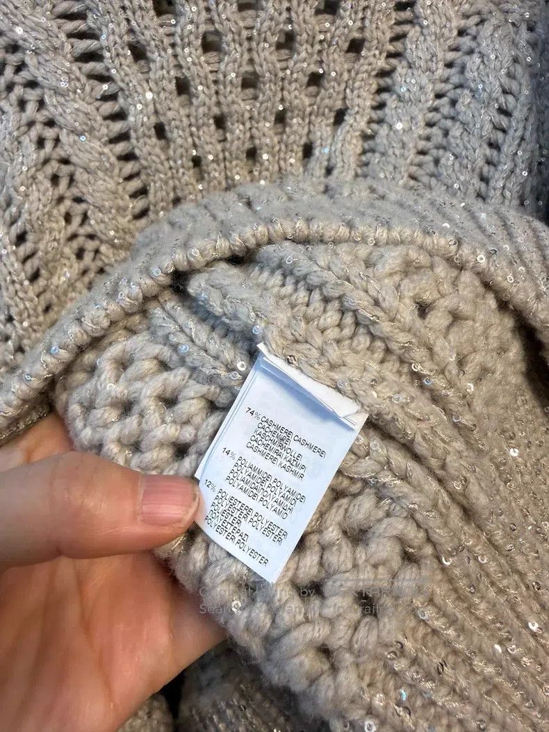 Brunello Cucinelli Brunello Cucinelli Sequined Cashmere Sweater Size M / US 6-8 / IT 42-44 - 8 Thumbnail
