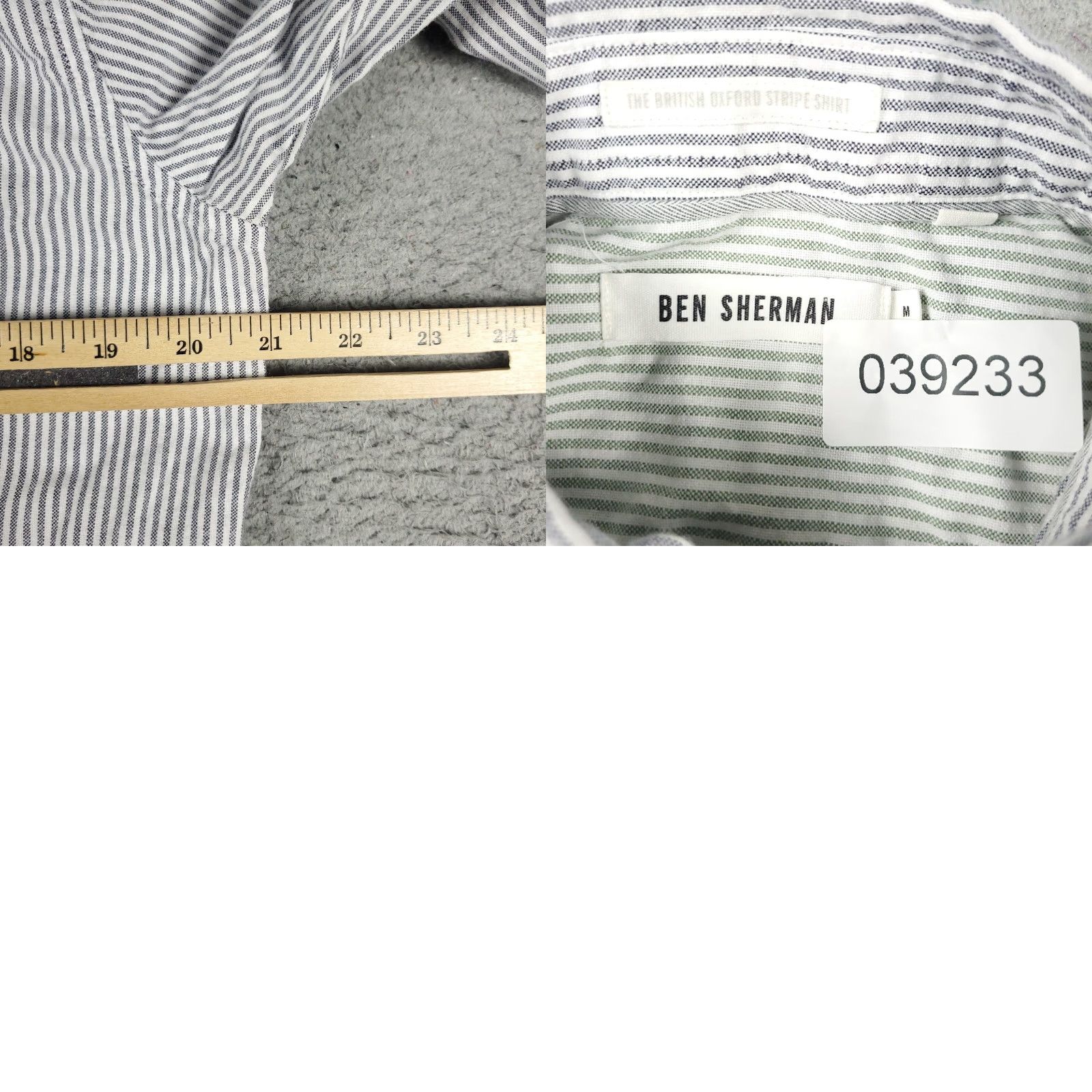 Ben Sherman Ben Sherman Button-Up Shirt Mens Medium Blue White Striped Long Sleeve Casual Size US M / EU 48-50 / 2 - 8 Thumbnail