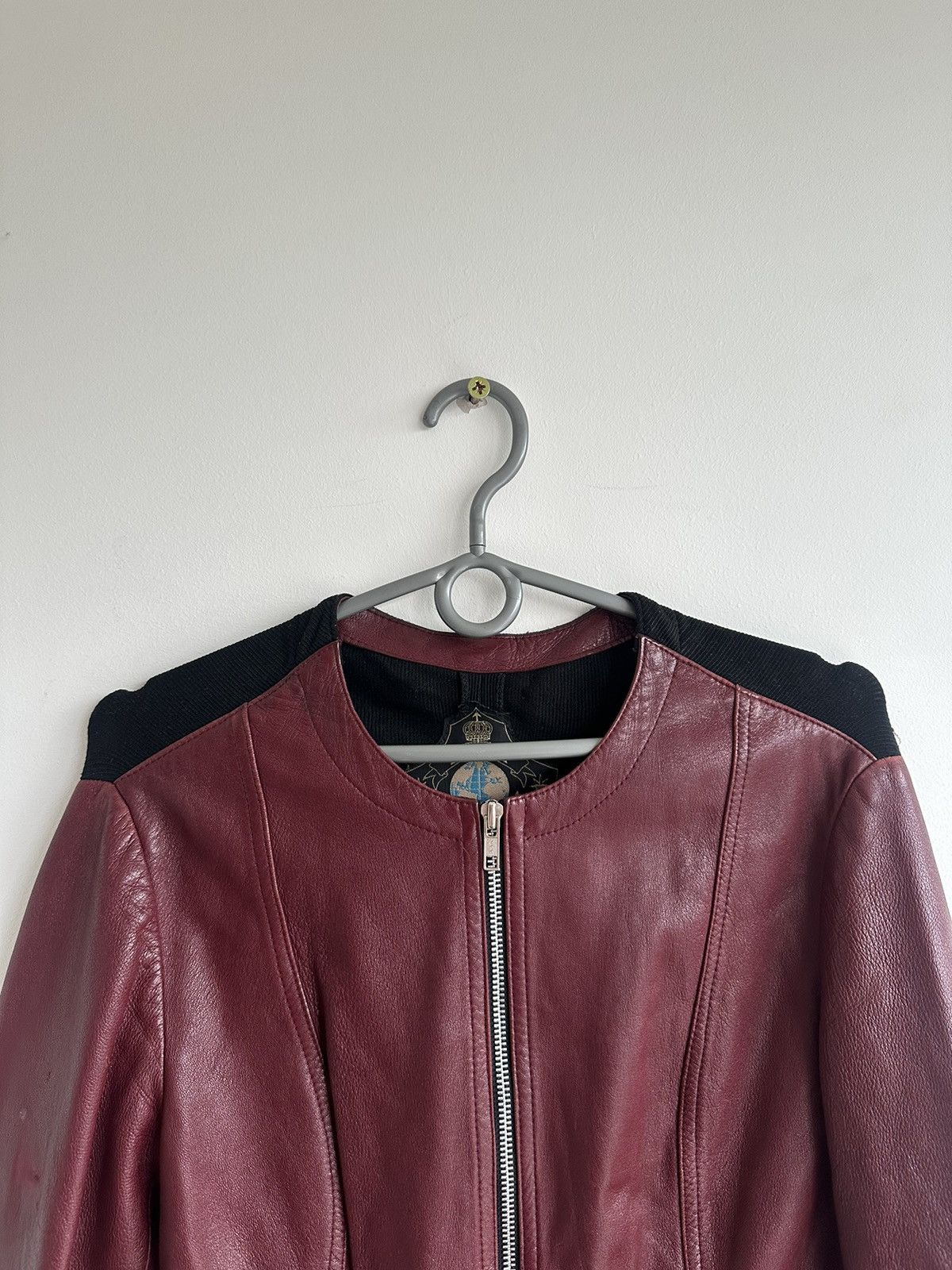 plein sud VTG PLEIN SUD AMOR France Leather Jacket Burgundy Size 40/8 Size M / US 6-8 / IT 42-44 - 7 Thumbnail