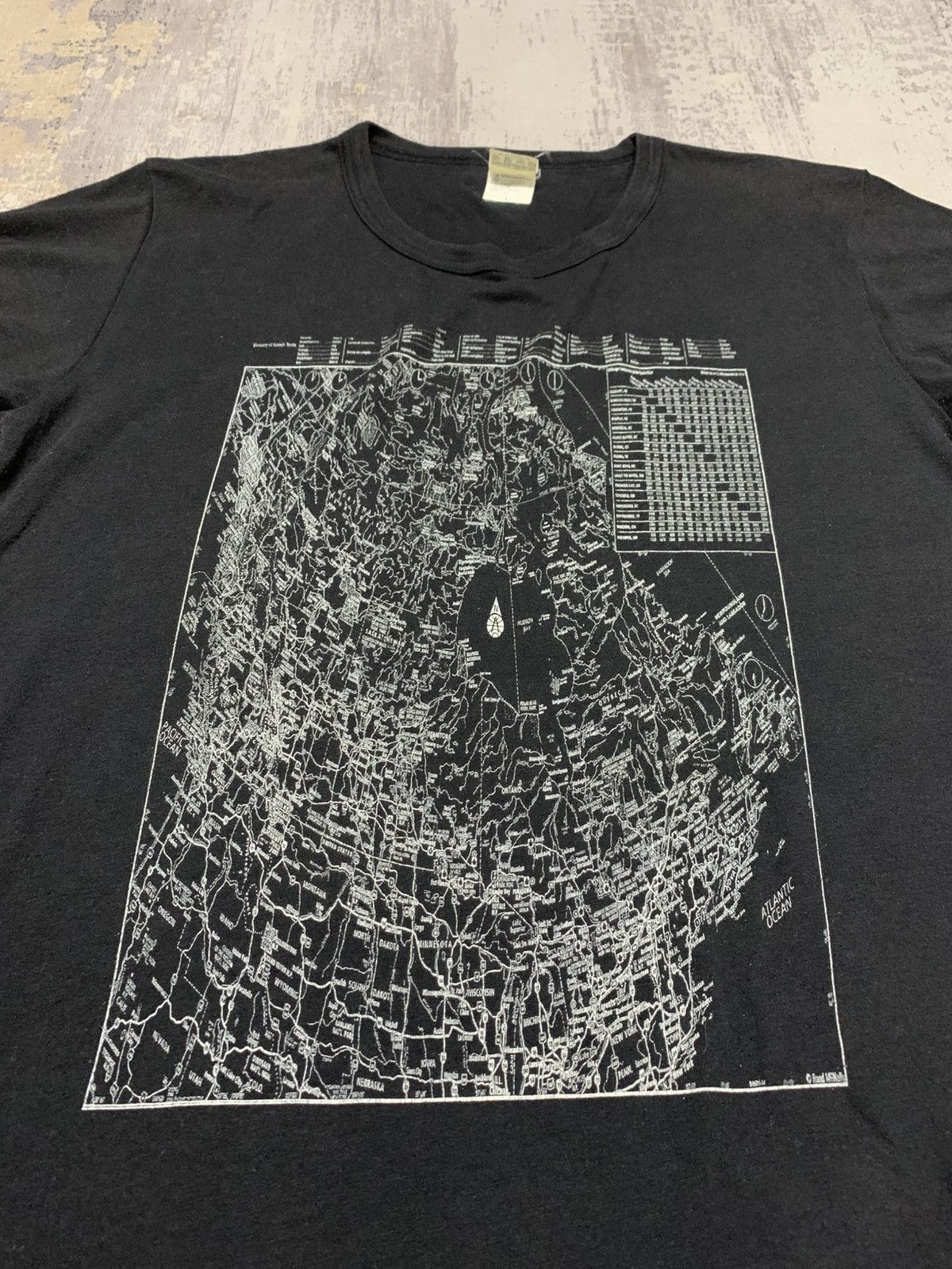 Vintage Vintage New England Map Graphic Tee Size US L / EU 52-54 / 3 - 2 Thumbnail