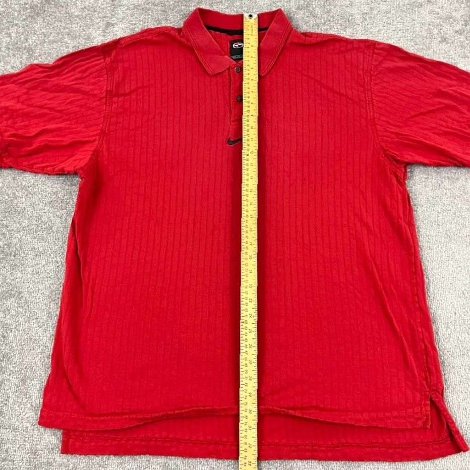 Nike VINTAGE Nike Tiger Woods Polo Shirt Mens 2XL Red Center Swoosh Check Retro Golf Size US XXL / EU 58 / 5 - 4 Thumbnail