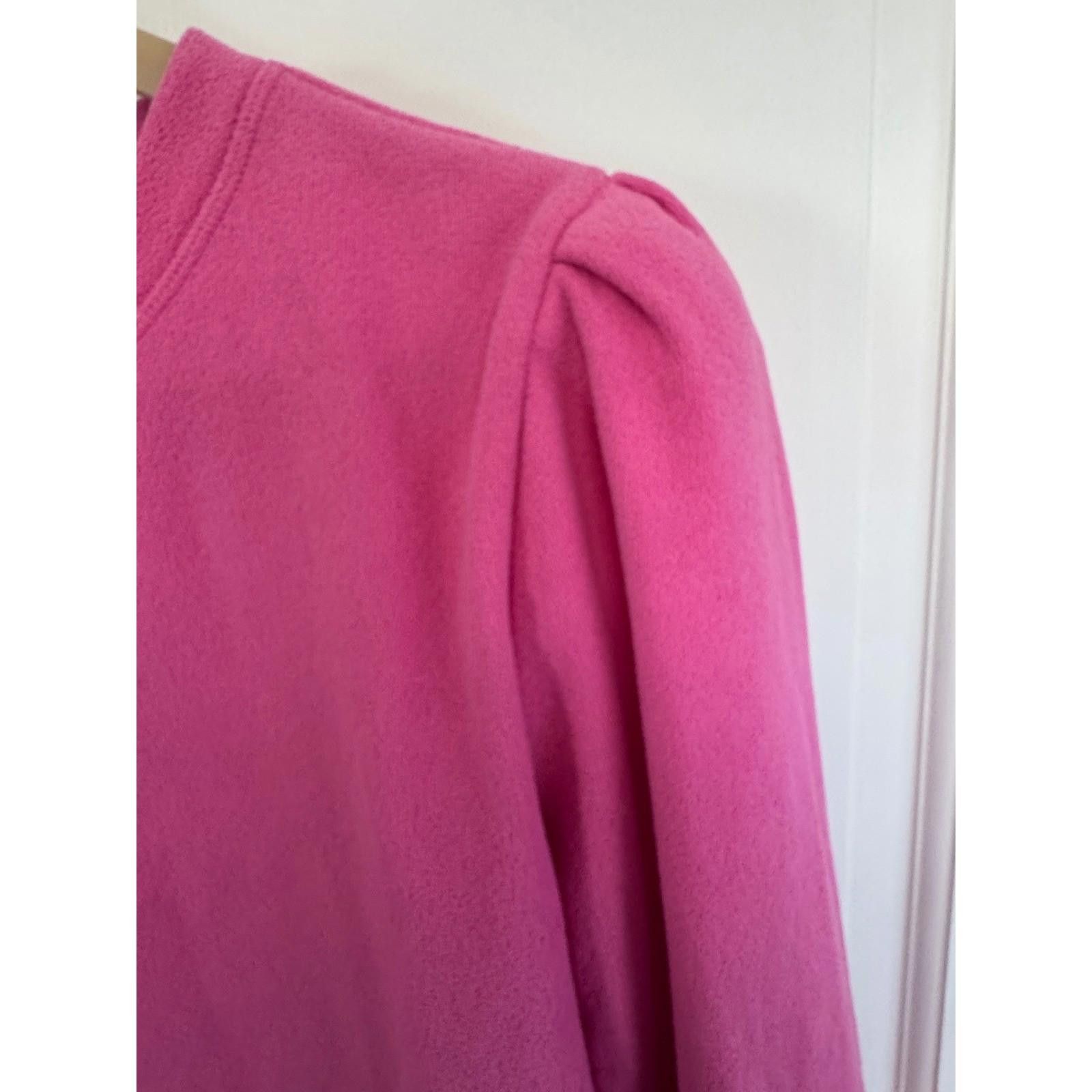 Other Dudley Stephens Pink Fleece Puff Sleeve Sweatshirt XXL Size XXL / US 16-18 / IT 52-54 - 6 Thumbnail