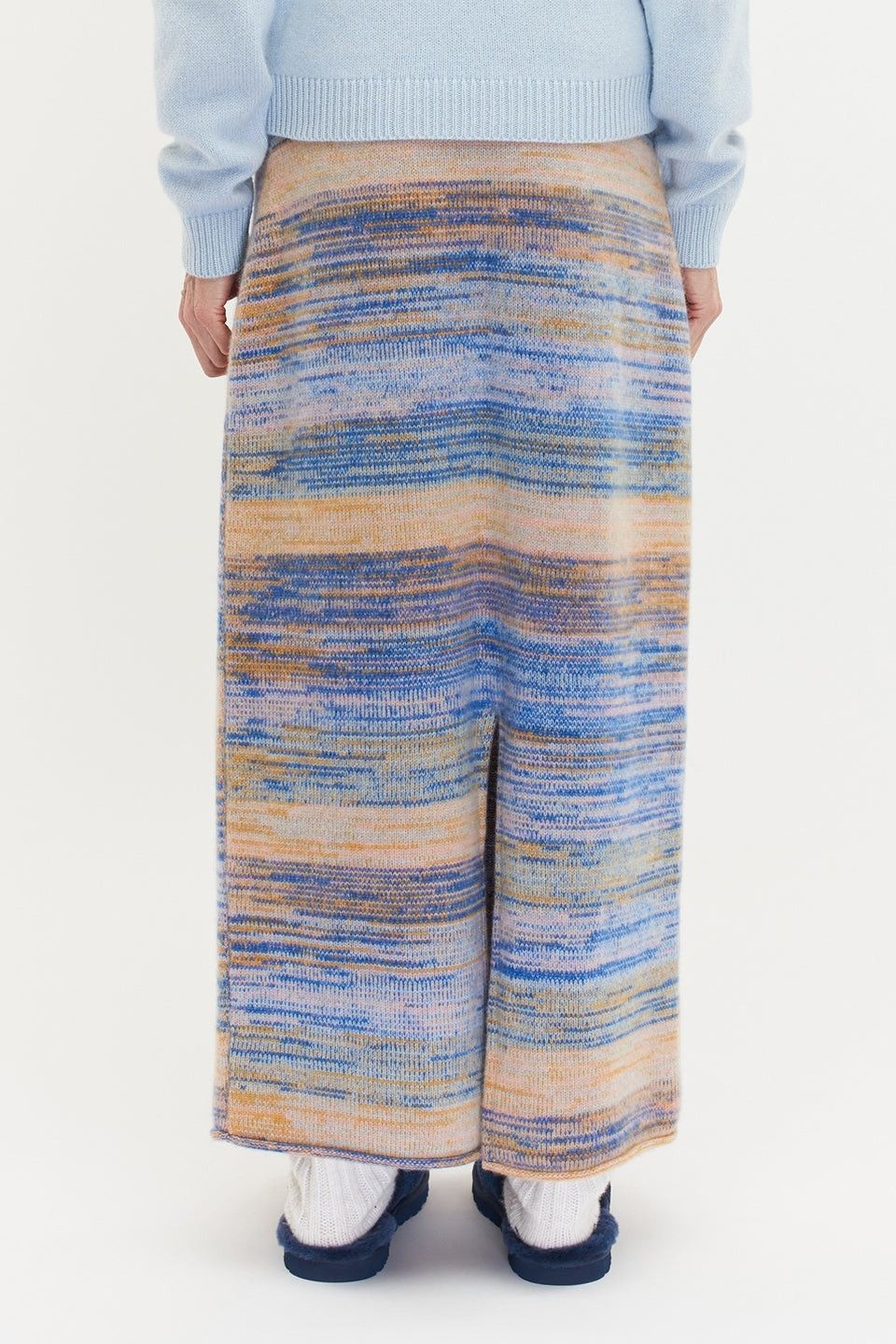 The Elder Statesman $1690 The Elder Statesman Cosmic Cashmere Maxi Skirt Size 26" / US 2 / IT 38 - 3 Thumbnail