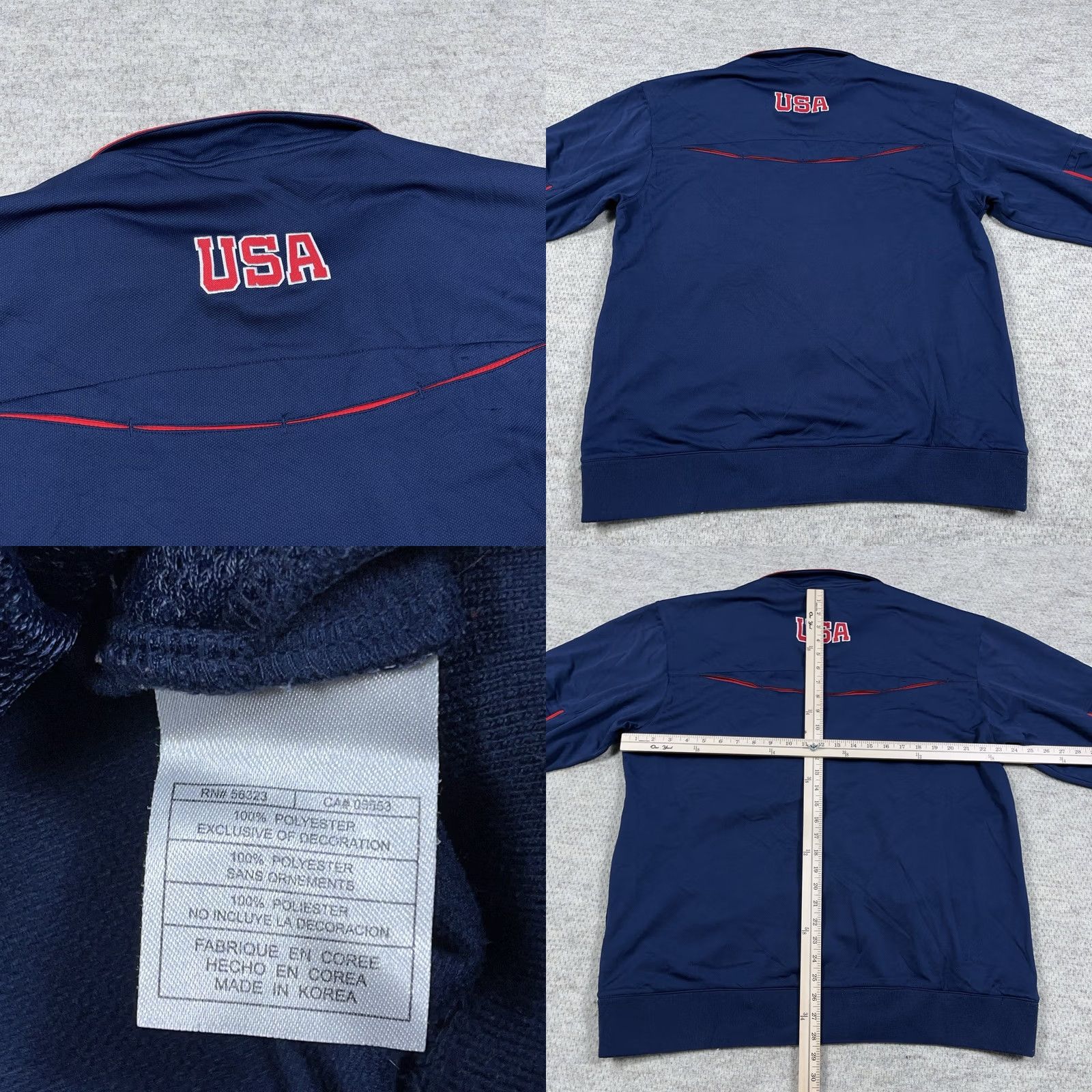 Nike VINTAGE Nike USA Basketball Jacket Men XL Track Jacket Wind-Resistant Full Zip Pockets Size US XL / EU 56 / 4 - 8 Thumbnail