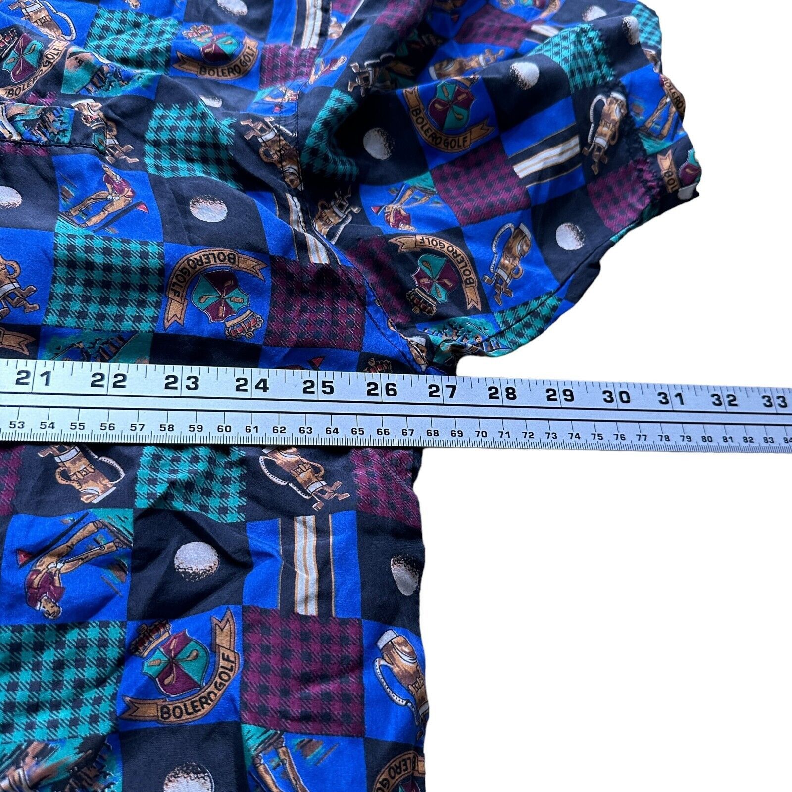 The Unbranded Brand Addiction Bolero Golf AOP Shirt Men's XL Blue Silk Button Up Size US XL / EU 56 / 4 - 8 Thumbnail