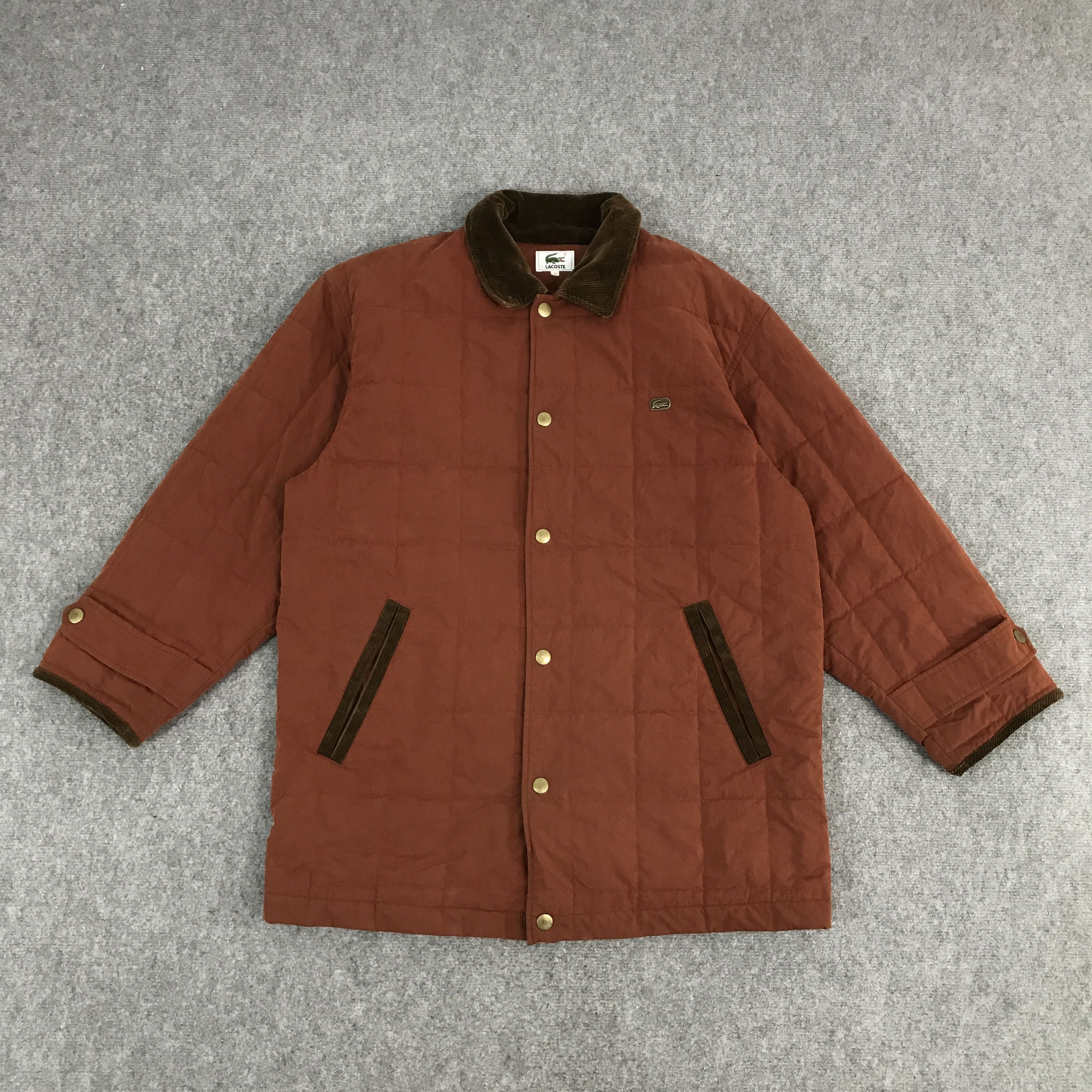 Lacoste × Vintage LACOSTE LONG SNAP BUTTON JACKET Size US XL / EU 56 / 4 - 1 Thumbnail