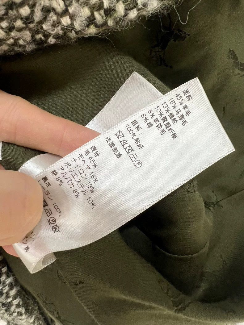 Celine Celine Gray Green Woven Tweed Jacket Size L / US 10 / IT 46 - 6 Thumbnail