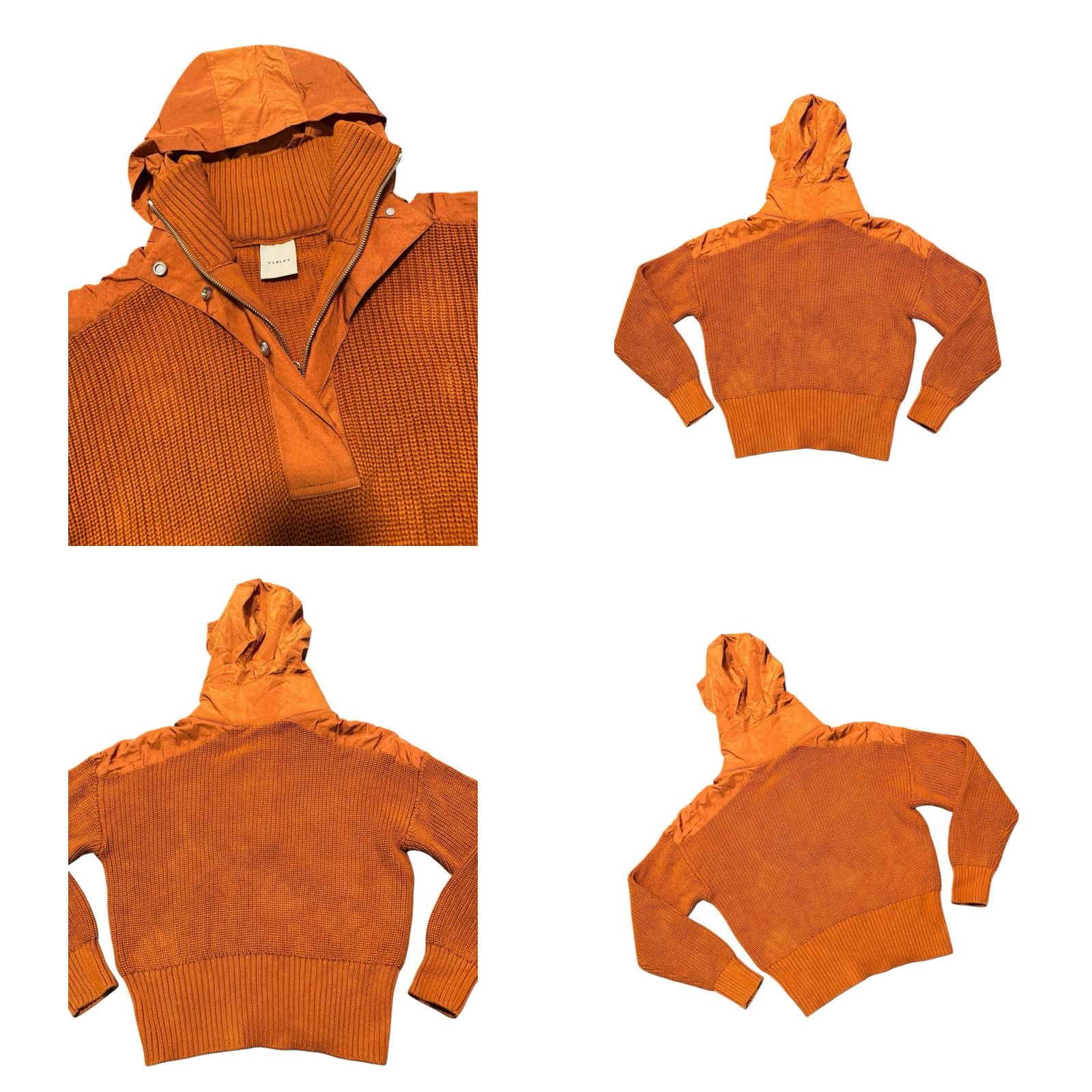 Varley VINTAGE Varley Carter Half Zip Knit- Caramel Cafe Mix XS Women Sweater Pullover Orange Cotton, Polyamide Knit Slim, Regular Fits Size XS / US 0-2 / IT 36-38 - 8 Thumbnail