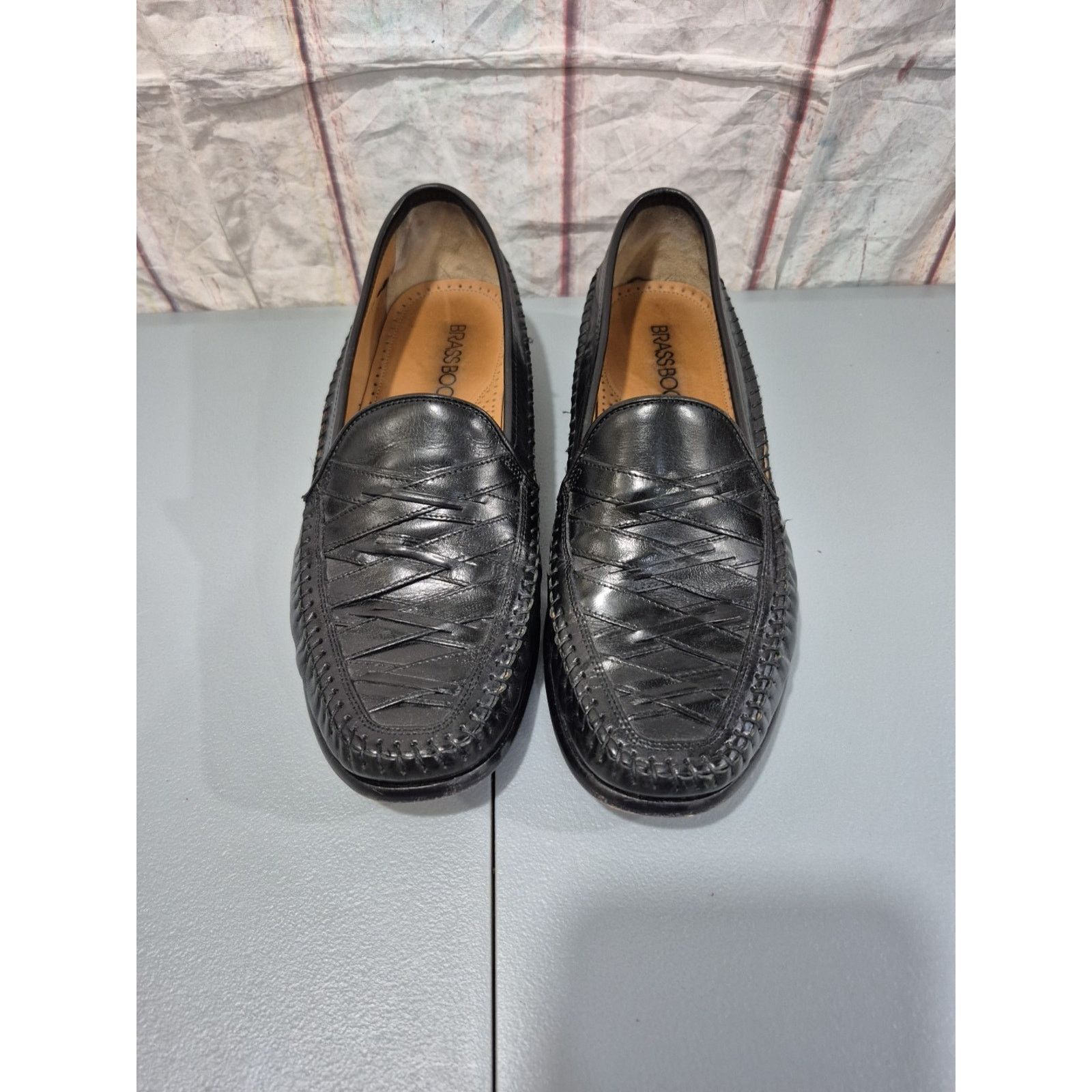 The Unbranded Brand Brass Boot Mens Shoes Size 8.5 M Leather Waved Black 9311401 Size US 8.5 / EU 41-42 - 3 Thumbnail