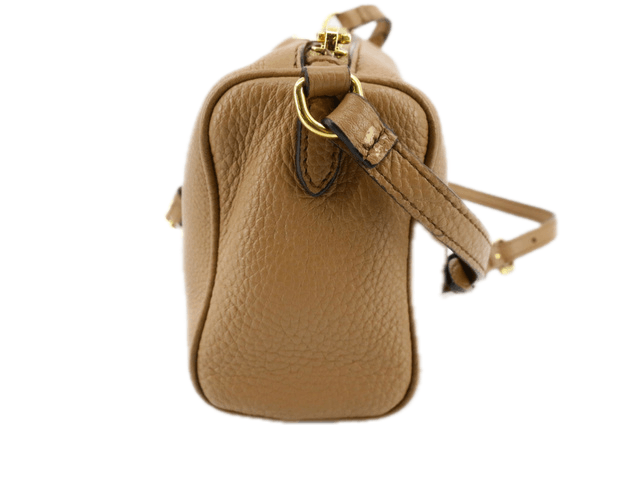 Prada Prada Barrel Brown Leather Mini Crossbody Bag Size ONE SIZE - 4 Thumbnail