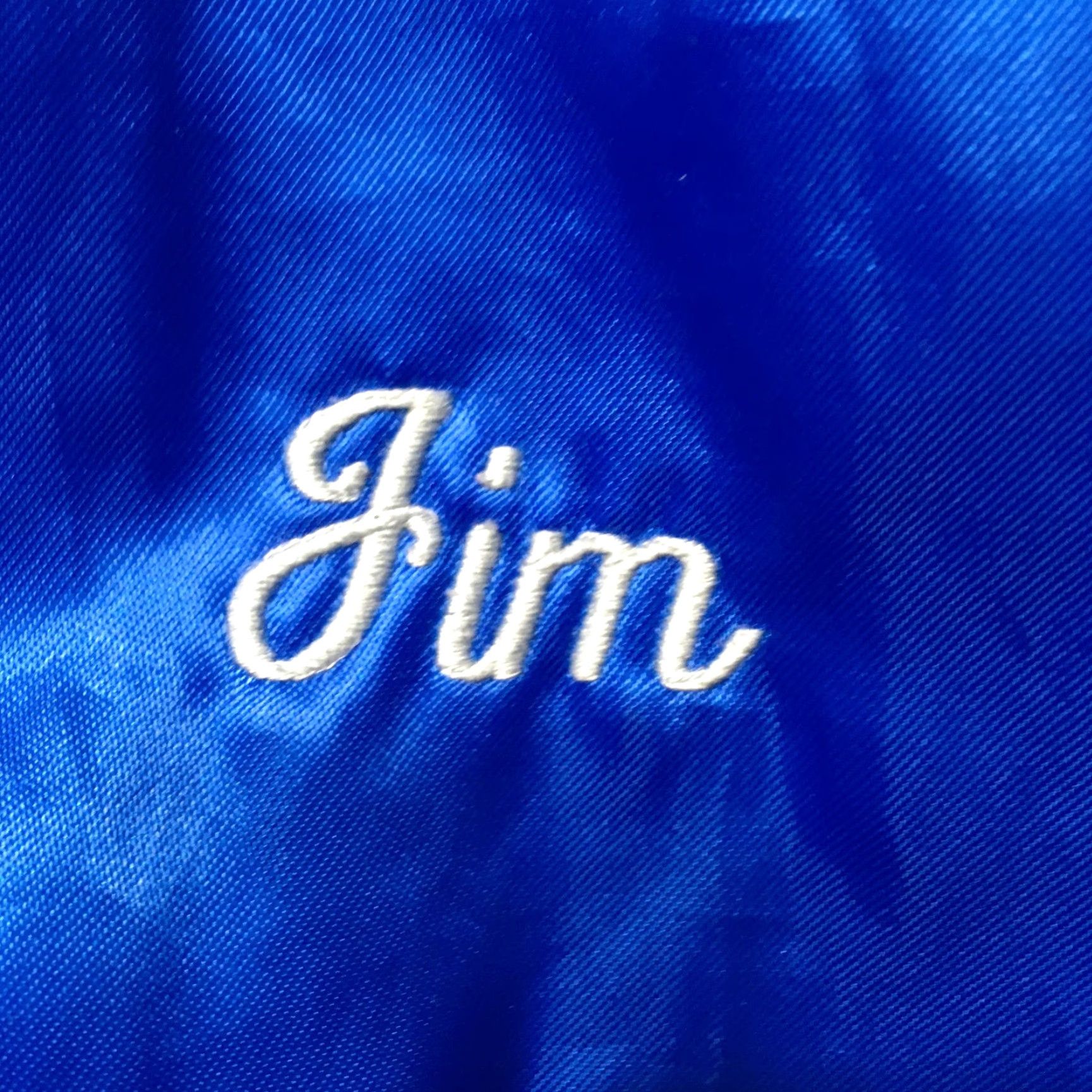 Vintage VINTAGE Auburn blue Satin Jacket BECHTEL GOLF CLUB XL USA JIM FLEECE LINED Jacket Mens XL Blue USA Satin Bomber Lined Size US XL / EU 56 / 4 - 5 Thumbnail