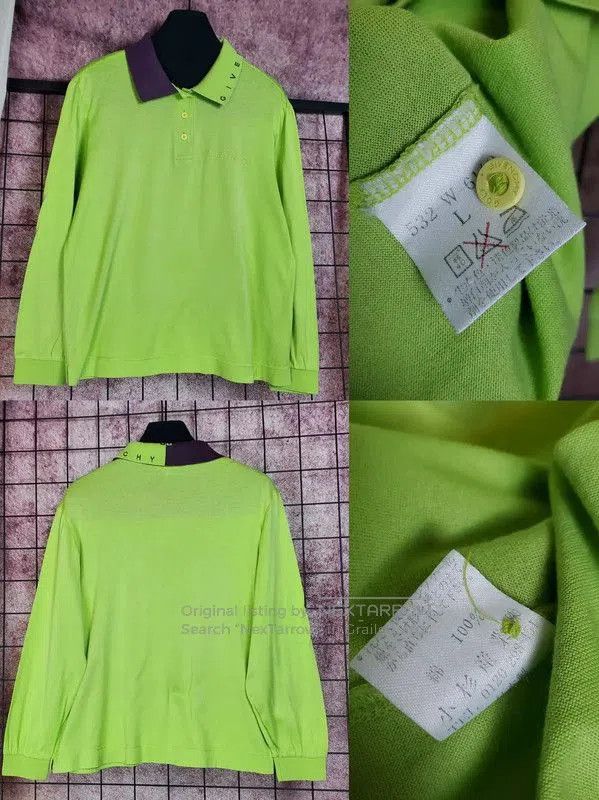 Givenchy Givenchy Green Embroidered Long Sleeve T-Shirt . Size L / US 10 / IT 46 - 1 Thumbnail