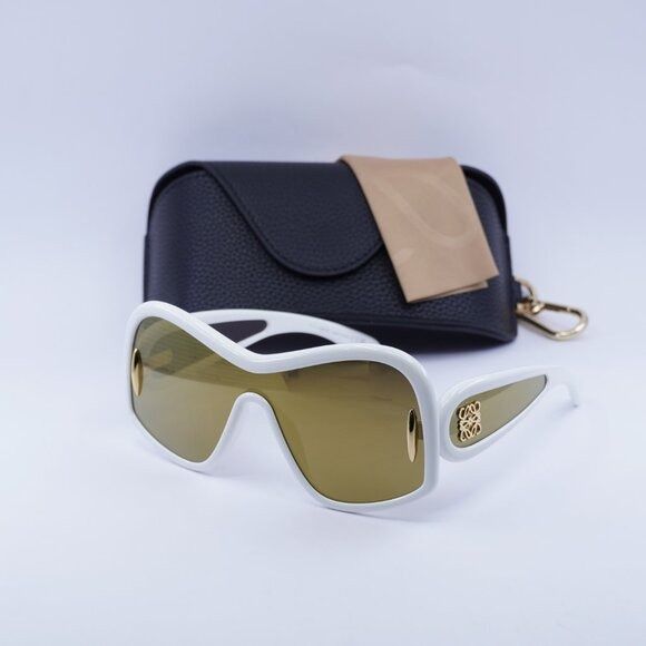 Loewe Loewe LW40131I 25G Sunglasses White Shield Frame, Brown Size ONE SIZE - 10 Thumbnail