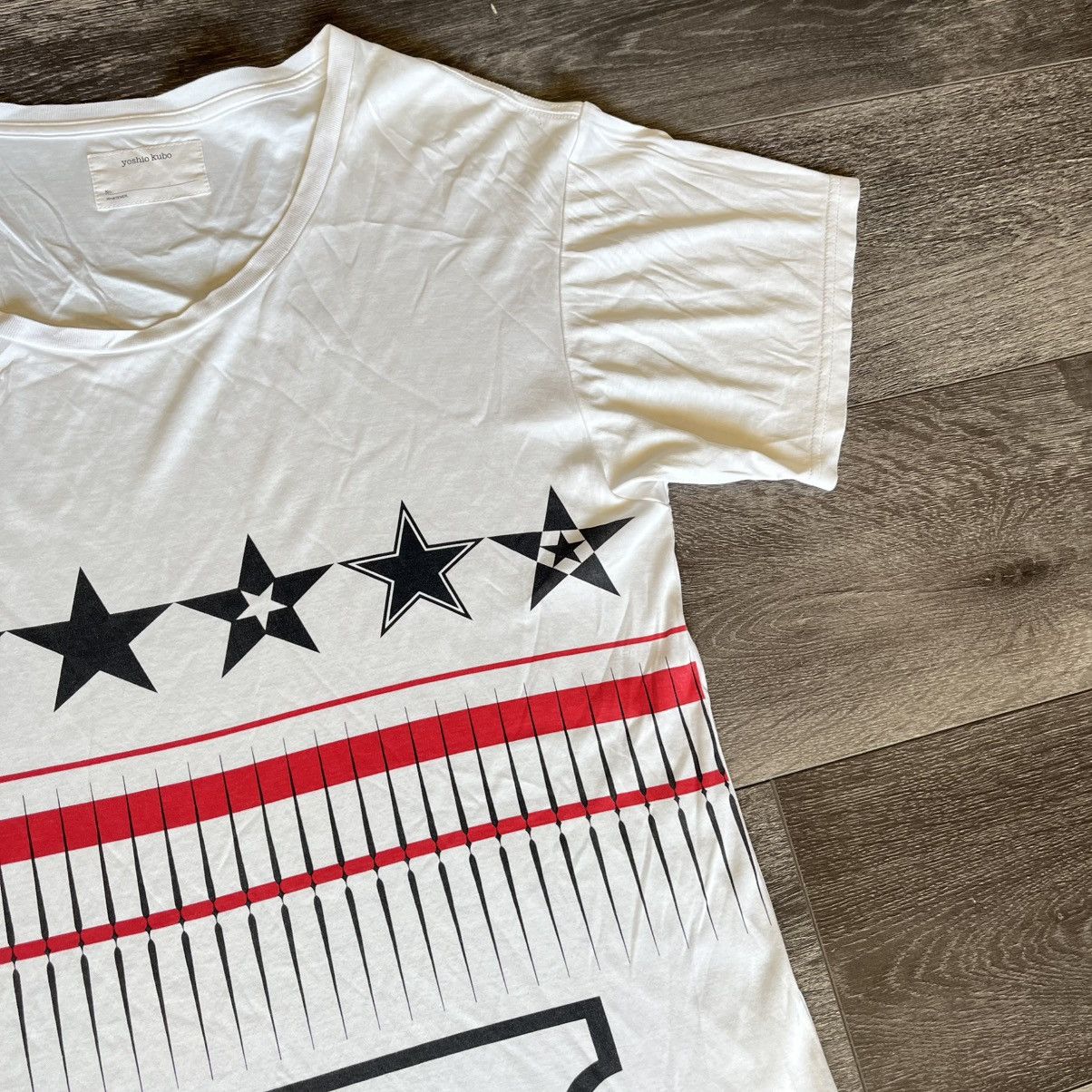 Yoshio Kubo Yoshio Kubo Star Stripe Razor Wire Japanese Graphic T Shirt Size US M / EU 48-50 / 2 - 4 Thumbnail