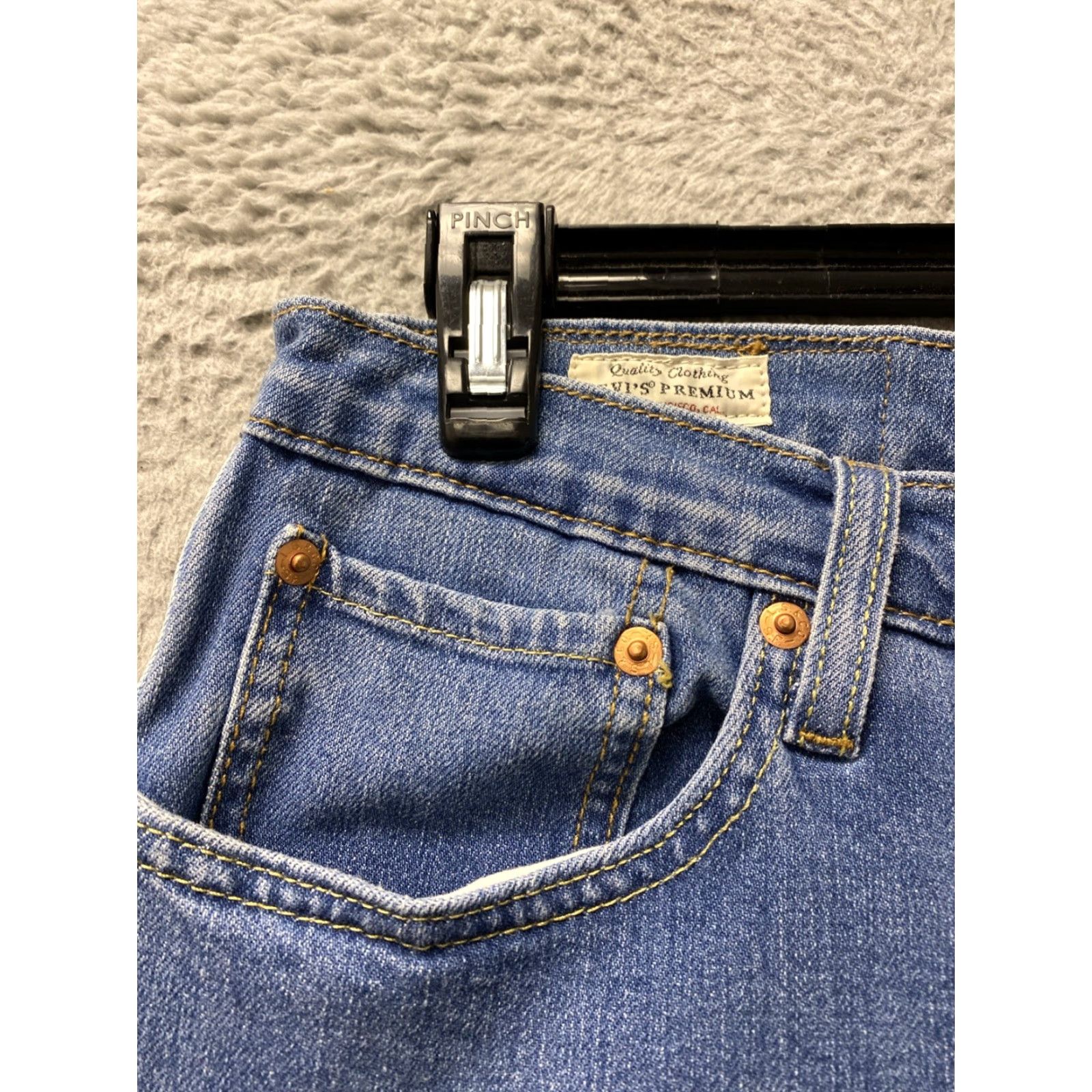 Levi's Levi's Hi Ball Jeans Mens 33x30 Slim Fit Blue Denim Zip Solid Cotton Pants Jeans Mens Size US 30 / EU 46 - 3 Thumbnail