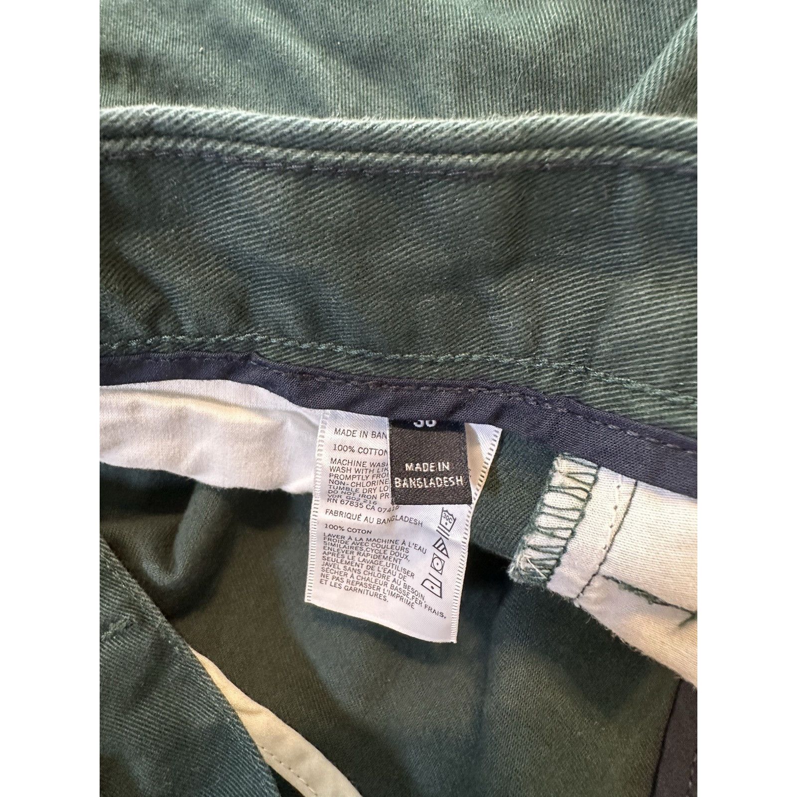 Nautica Nautica Chino Shorts, Hunter Green Sz 36w Golf Casual Preppy Size US 36 / EU 52 - 3 Thumbnail