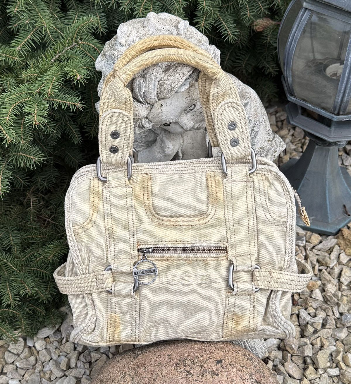 Diesel DIESEL Denim Distressed Handbag Y2K Cargo Utility Military Size ONE SIZE - 1 Thumbnail