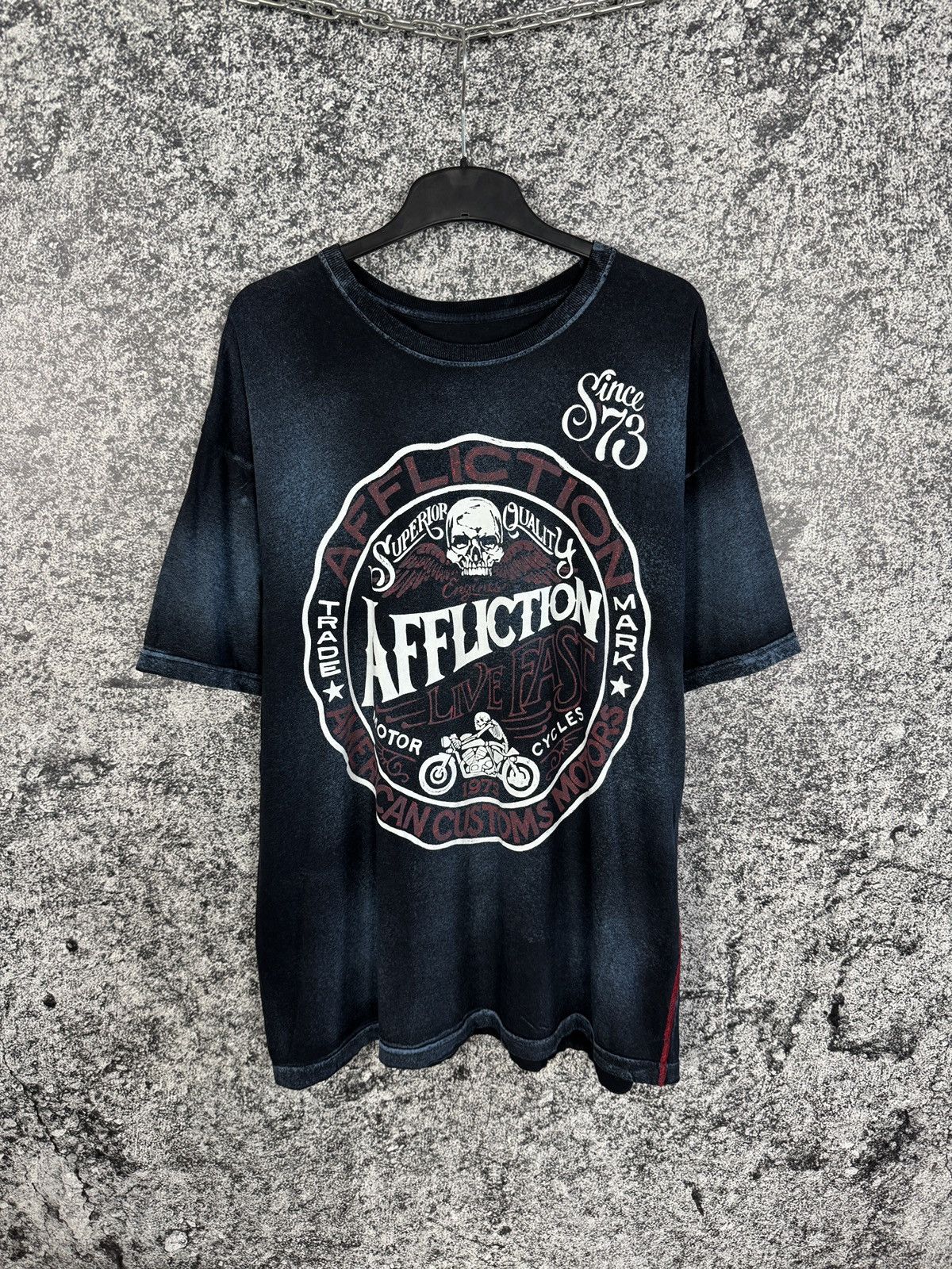 Affliction Affliction American Customs Motors Skull Graphic T-Shirt XL Size US XL / EU 56 / 4 - 2 Thumbnail