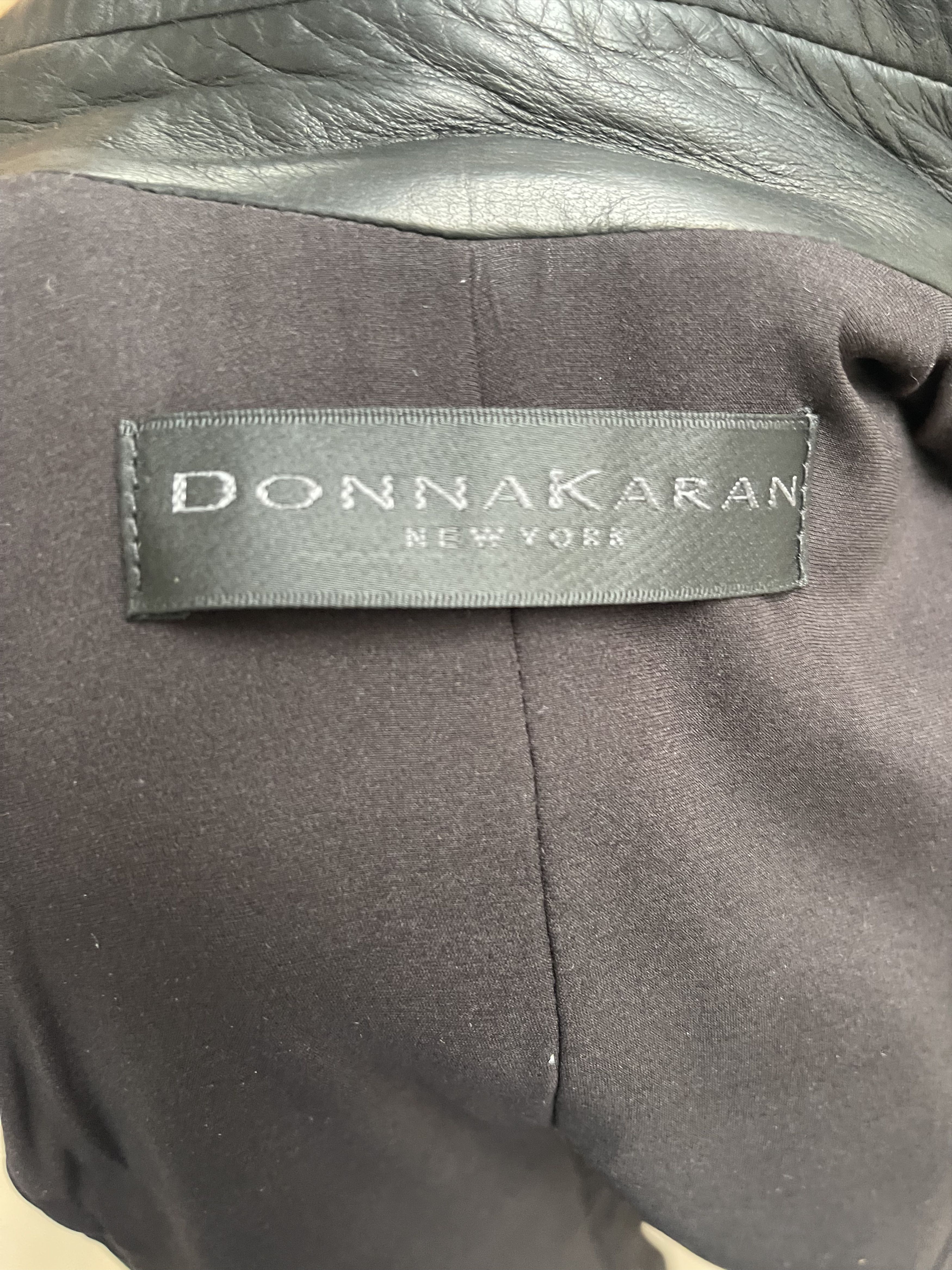 Donna Karan Vintage Donna Karan Lambskin Jacket Size M / US 6-8 / IT 42-44 - 5 Thumbnail