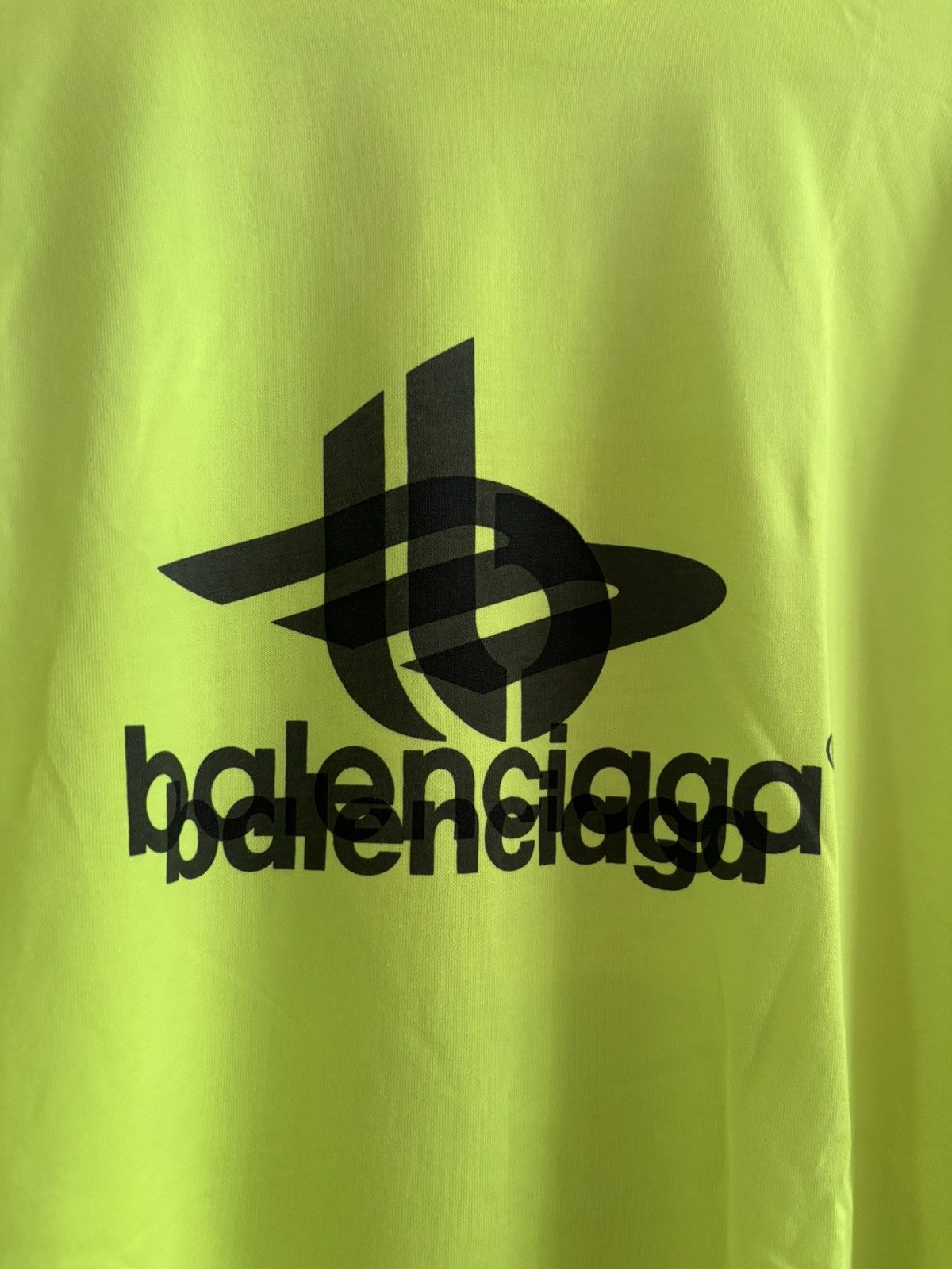 Balenciaga Balenciaga Yellow Layered Sports Oversized T-Shirt Size US L / EU 52-54 / 3 - 2 Thumbnail