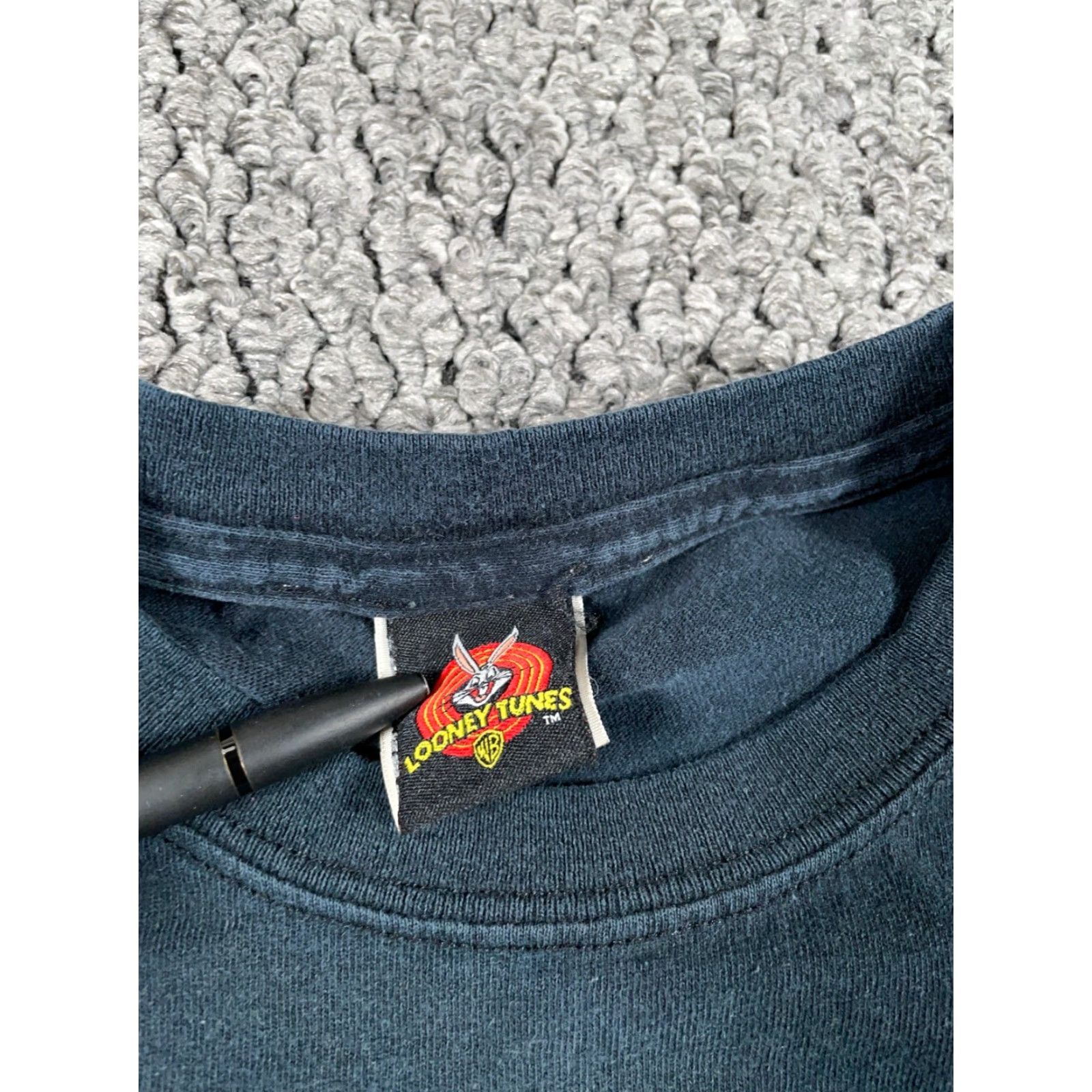 Vintage VINTAGE Looney Tunes Marvin Martian Graphic Tee T-Shirt Adult Medium Black 90s Cartoon Mens Size US M / EU 48-50 / 2 - 6 Thumbnail