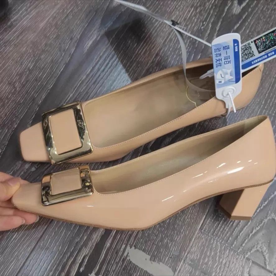 Roger Vivier RV Square Buckle Flats 38 Size US 7.5 / IT 37.5 - 3 Thumbnail