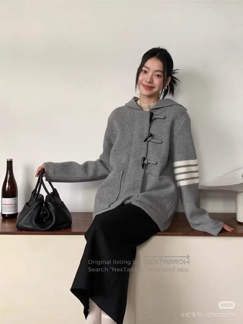 Thom Browne Thom Browne Striped Wool Coat Size US XS / EU 42 / 0 - 5 Thumbnail