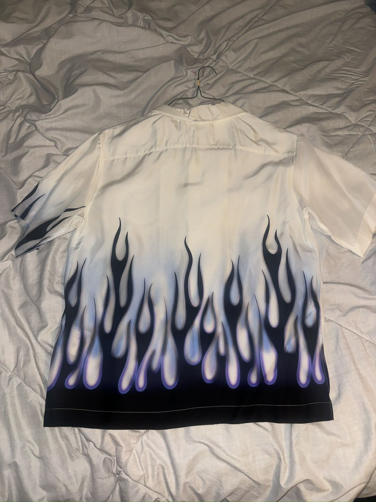 Prada Prada double match box silk shirt white W/ blue flames Size US S / EU 44-46 / 1 - 15 Thumbnail