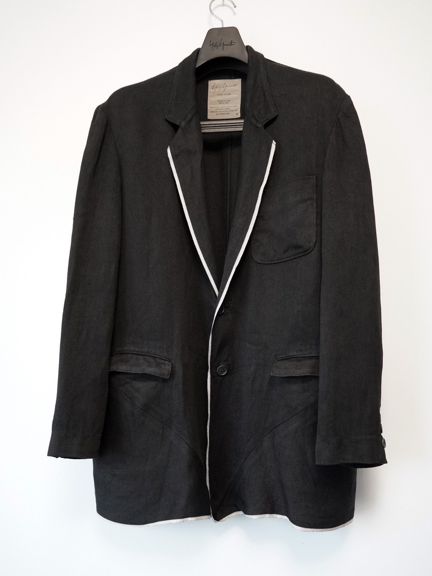 Yohji Yamamoto Yohji Yamamoto 1990SS White Trim Jacket Size US S / EU 44-46 / 1 - 1 Thumbnail