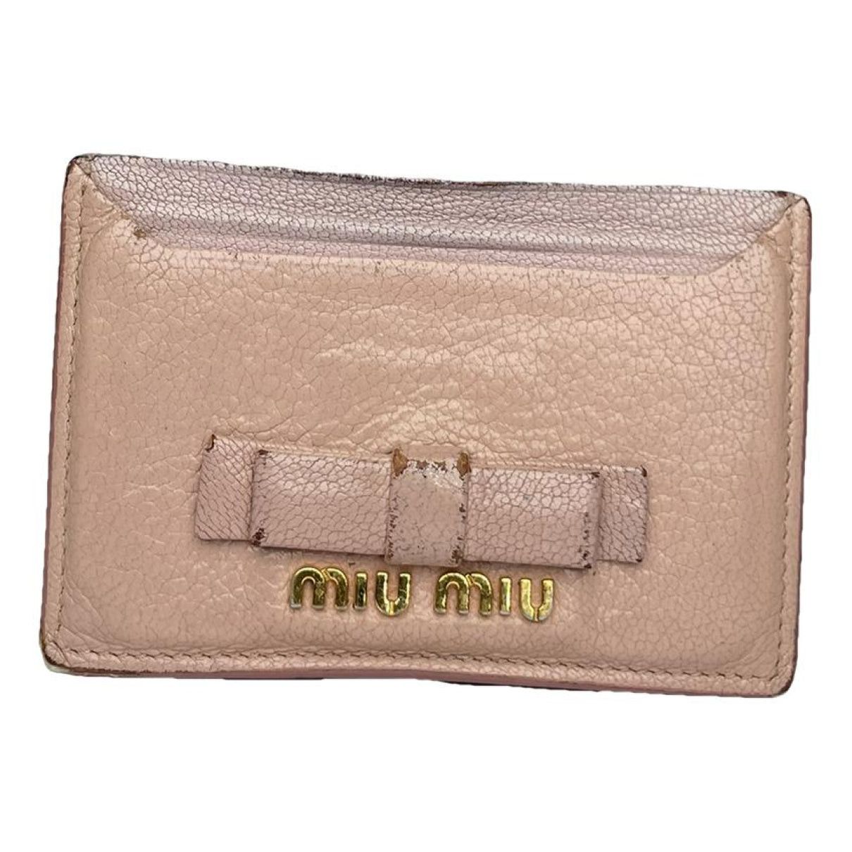Miu Miu Beige Leather Purse Size ONE SIZE - 1 Thumbnail