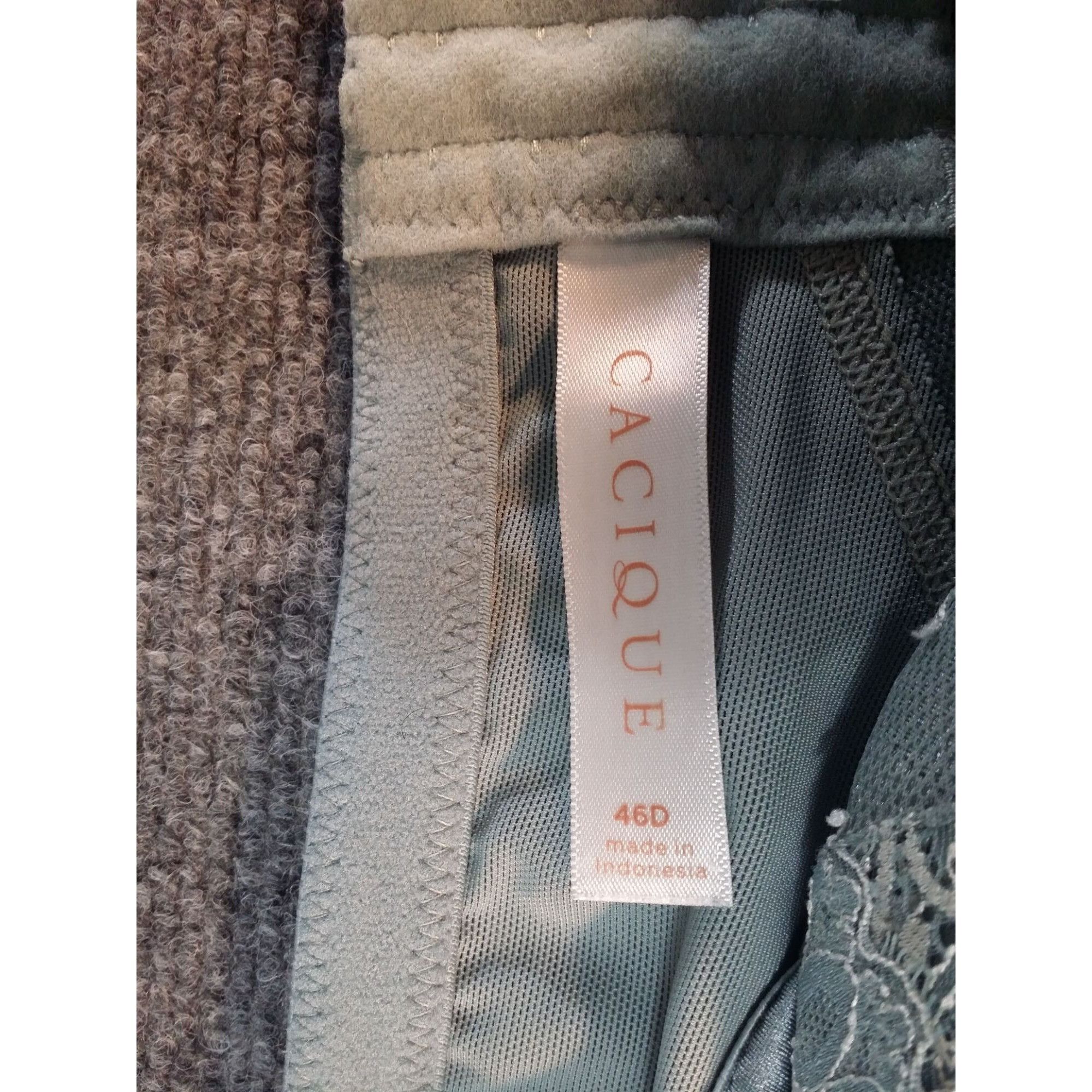 Other Cacique Bra Lightly Lined Full Coverage Women Sz 46D Blue Fl Size ONE SIZE - 4 Thumbnail