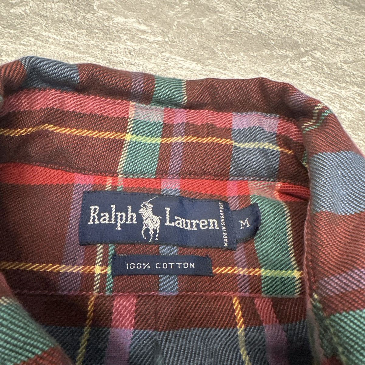 Polo Ralph Lauren × Vintage Ralph Lauren Shirt Mens Heavy Flannel VTG Y2K Madras Plaid Size US M / EU 48-50 / 2 - 4 Thumbnail