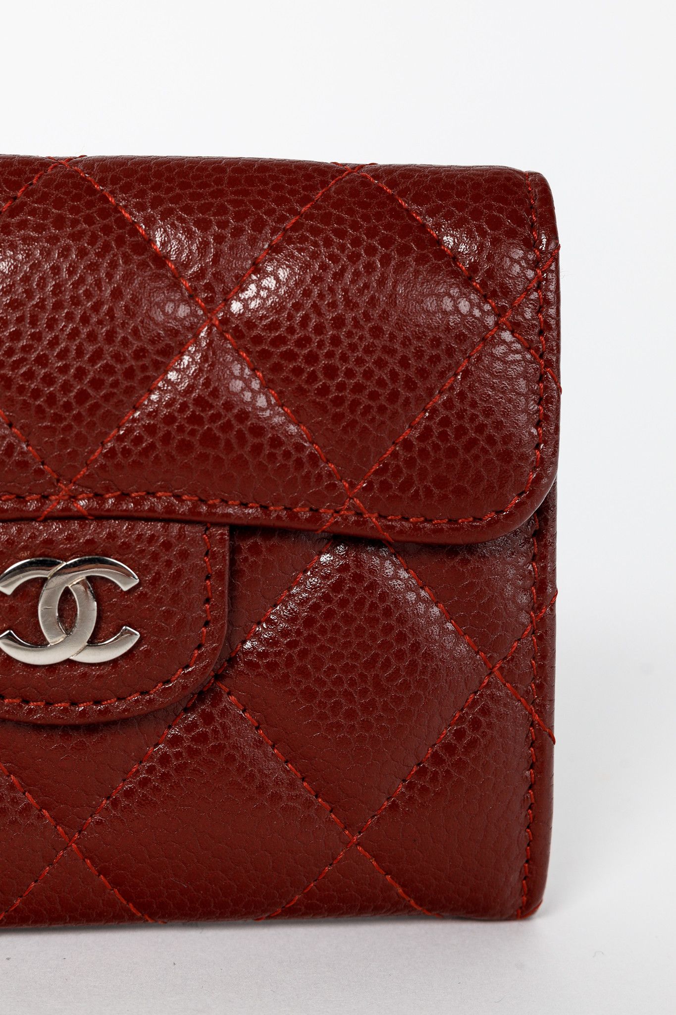Chanel Chanel Red Caviar Leather Quilted Card Holder Size ONE SIZE - 5 Thumbnail