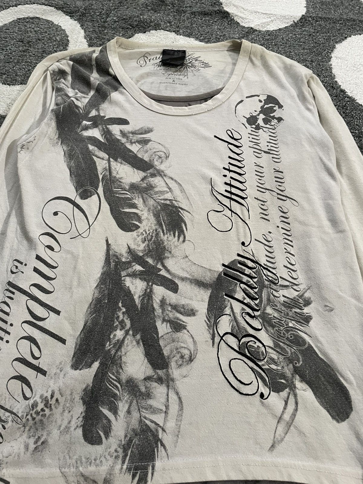 Japanese Brand DOUBLE LAYER B ONE SOUL SKULL LONG SLEEVE Size US M / EU 48-50 / 2 - 2 Thumbnail
