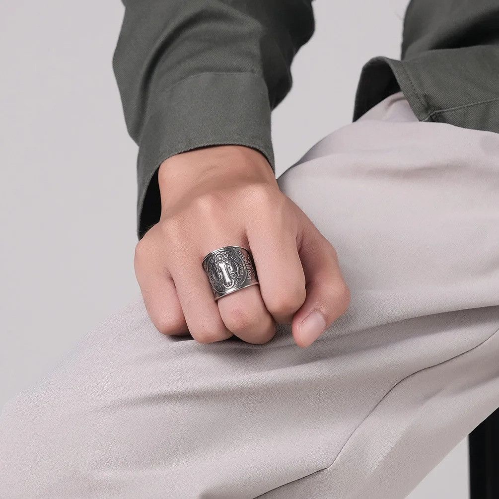 Vintage Retro Wide Ring Size ONE SIZE - 3 Thumbnail
