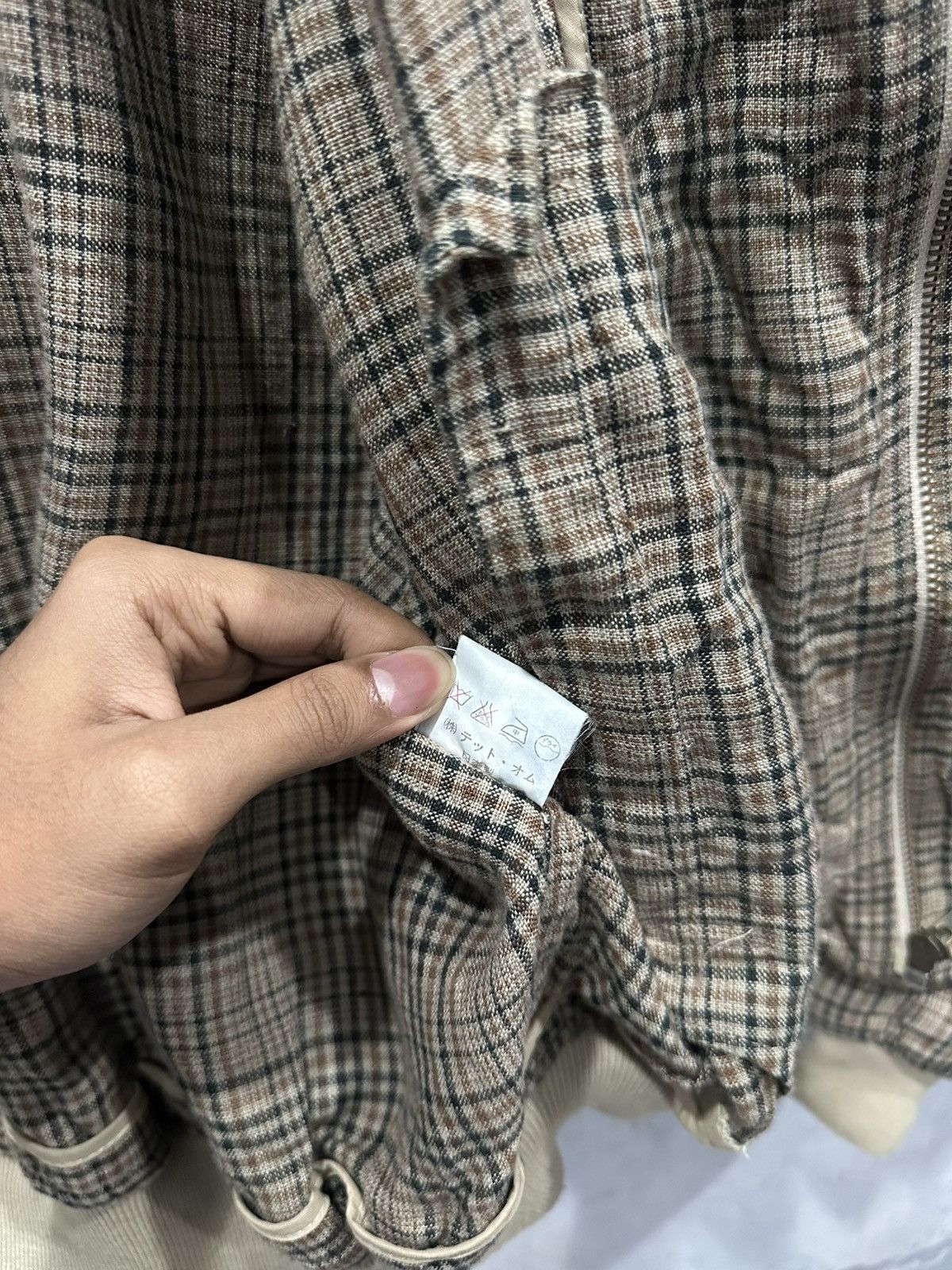 Tete Homme Tete Homme Katoh Kazutaka Plaid Bomber Zipper Jacket Size US L / EU 52-54 / 3 - 7 Thumbnail