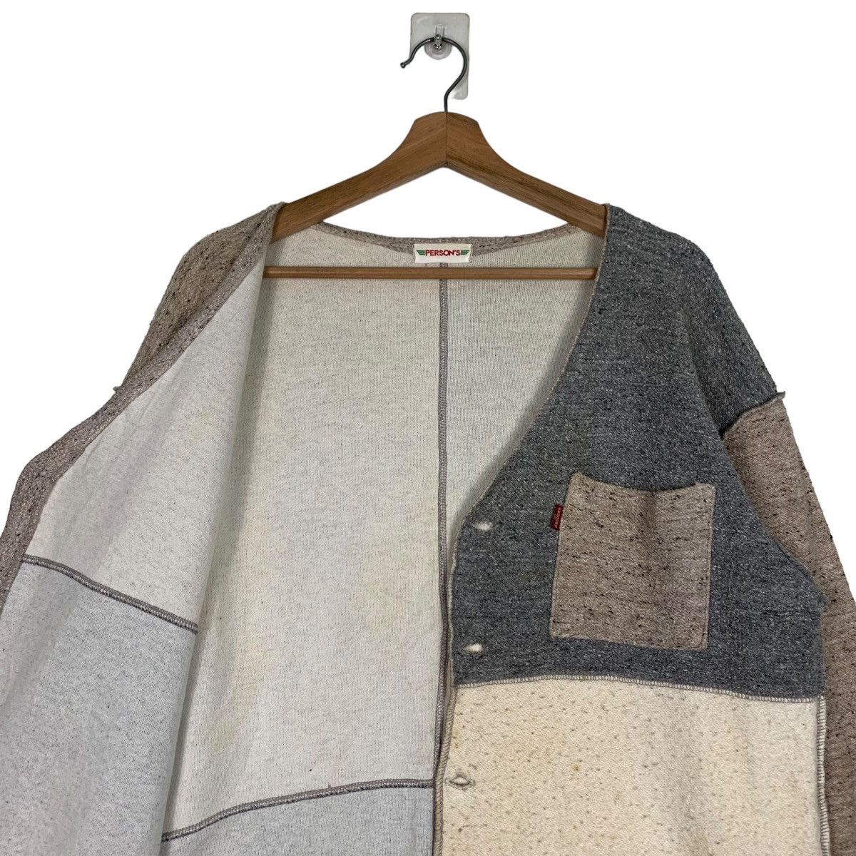 PERSON'S PERSON’S Patchwork Design Cardigan #0314-C14 Size US M / EU 48-50 / 2 - 11 Thumbnail