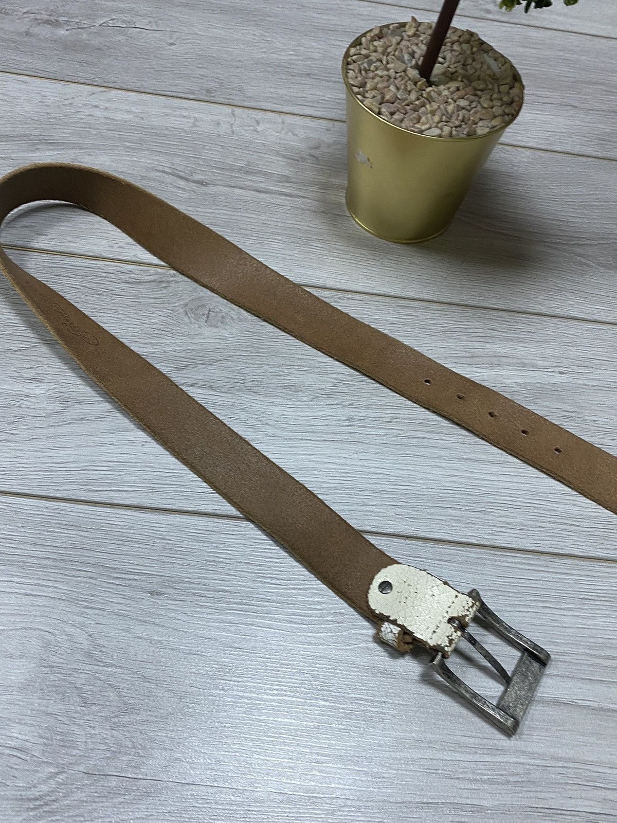 Ed Hardy Ed Hardy cross vintage leather belt over print Size ONE SIZE - 6 Thumbnail