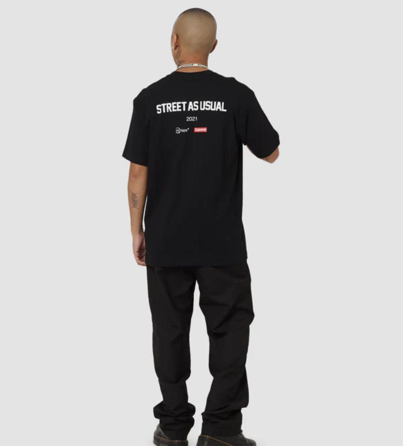 Supreme × Wtaps Supreme x WTAPS Sic'em! Black T-shirt Size US M / EU 48-50 / 2 - 2 Thumbnail
