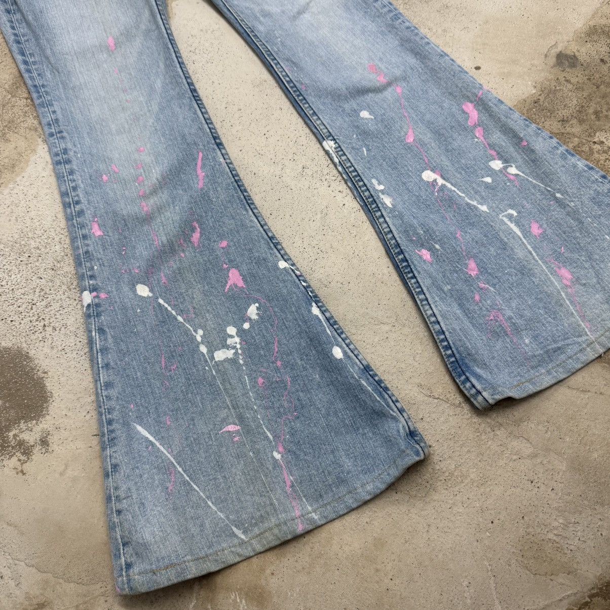 Levi's Vintage Y2K Levis W317 Flare Paints Designer Inspired Pants Size 30" / US 8 / IT 44 - 4 Thumbnail