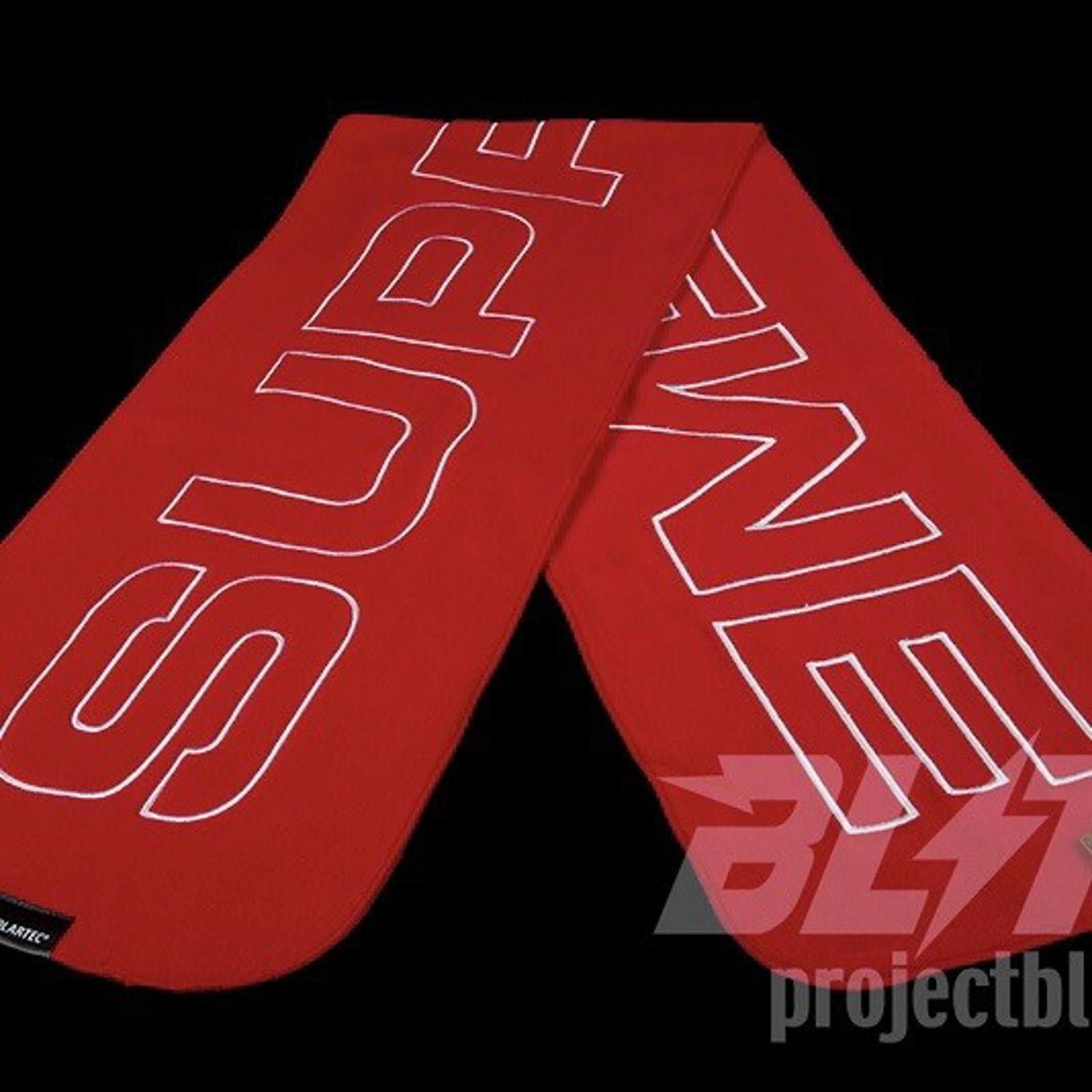 Supreme Supreme Logo Repeat Scarf (Navy) | Grailed