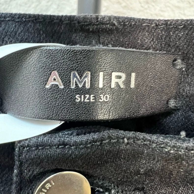 Amiri Amiri Colorful Patchwork Black Destroyed Denim Pant Size US 30 / EU 46 - 3 Thumbnail