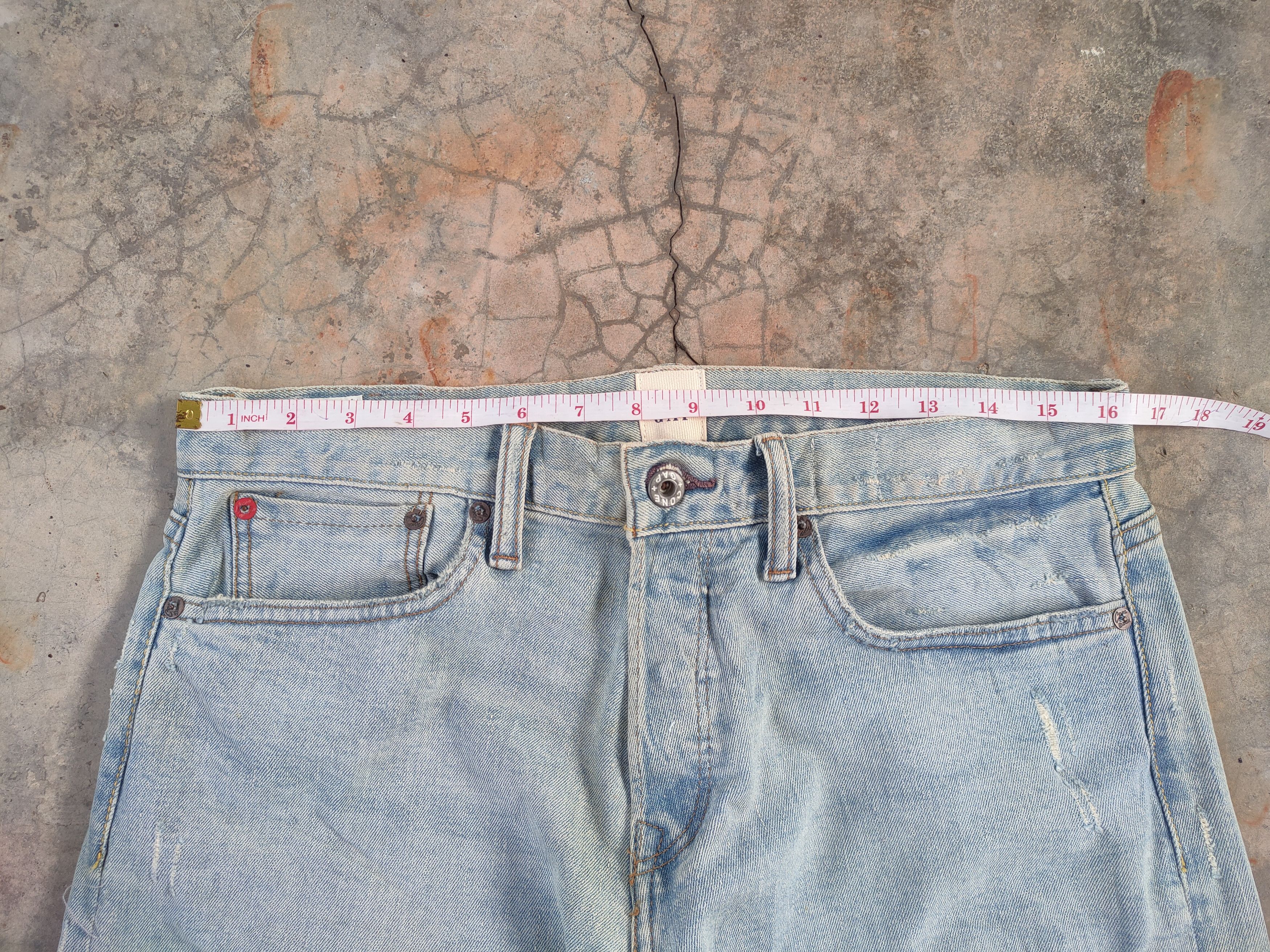 Gap W32 VINTAGE GAP FADED BLUE DISTRESSED JEANS PANTS Size US 32 / EU 48 - 7 Thumbnail