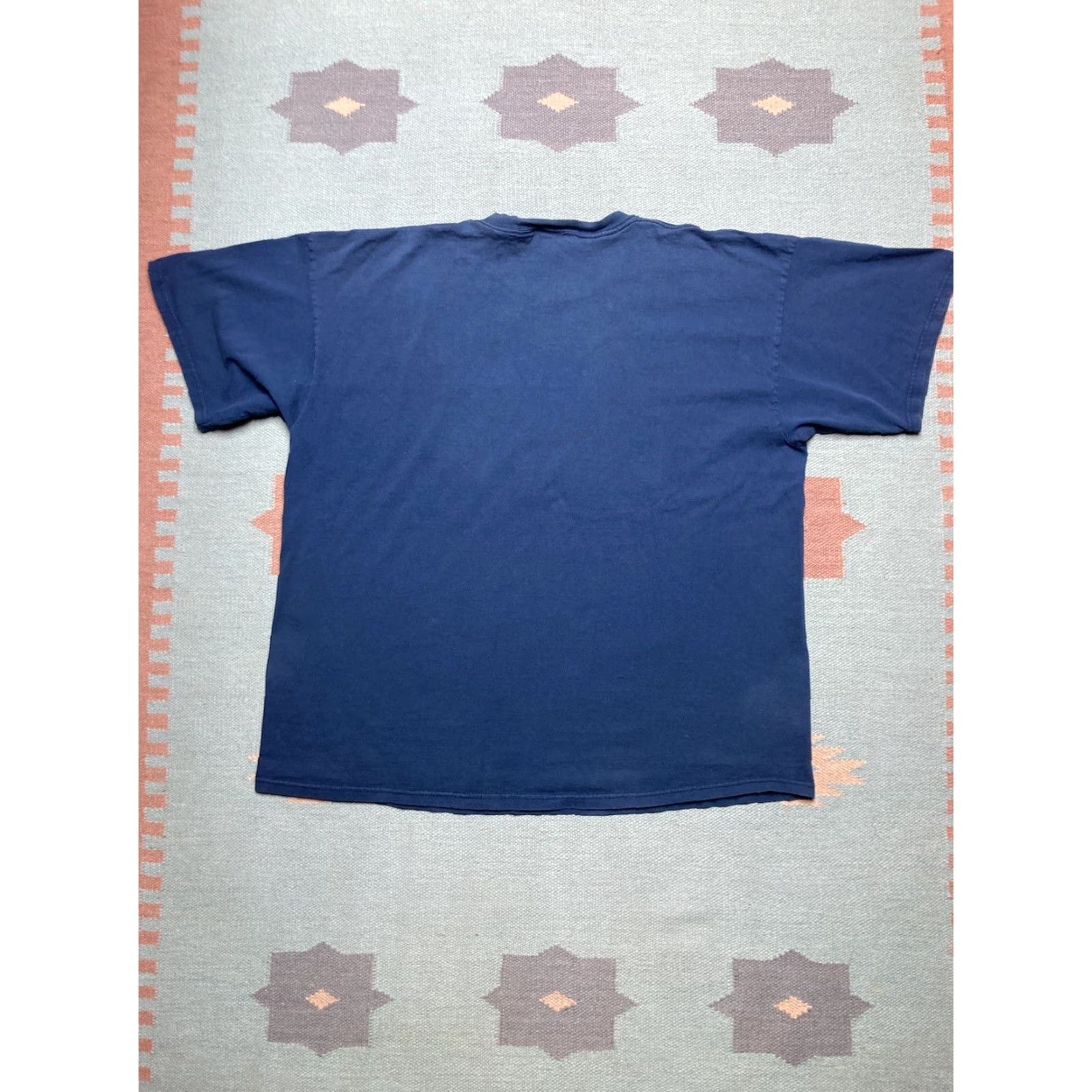 Nike VINTAGE 90s Nike T-Shirt Embroidered Swoosh Check Logo Navy Blue Men’s XXL Shirt Mens Size US XXL / EU 58 / 5 - 7 Thumbnail
