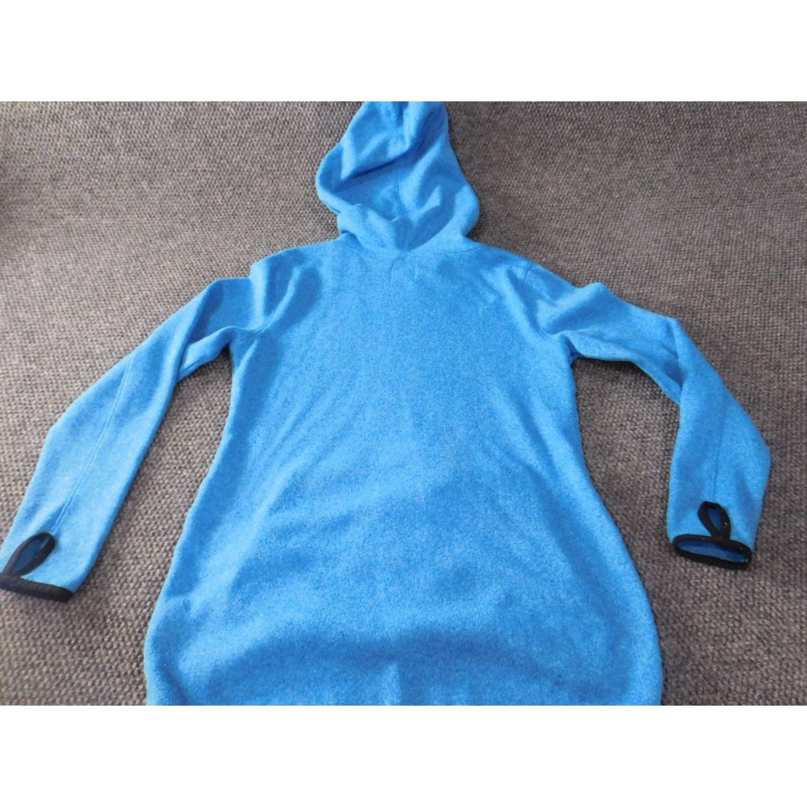 Old Navy Old Navy Womens Hoodie L Blue Solid Polyester Knit Full Zip Pullover Outdoor Walking Size L / US 10 / IT 46 - 7 Thumbnail
