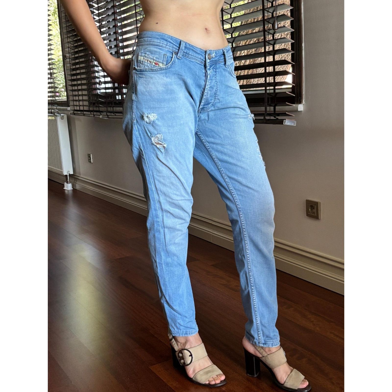 Diesel DNA W34 Italy Light Wash Button Fly Straight Leg Rare