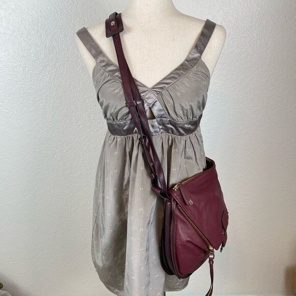 Other Kooba Leroy hobo crossbody handbag wildberry burgundy red NE Size ONE SIZE - 4 Thumbnail